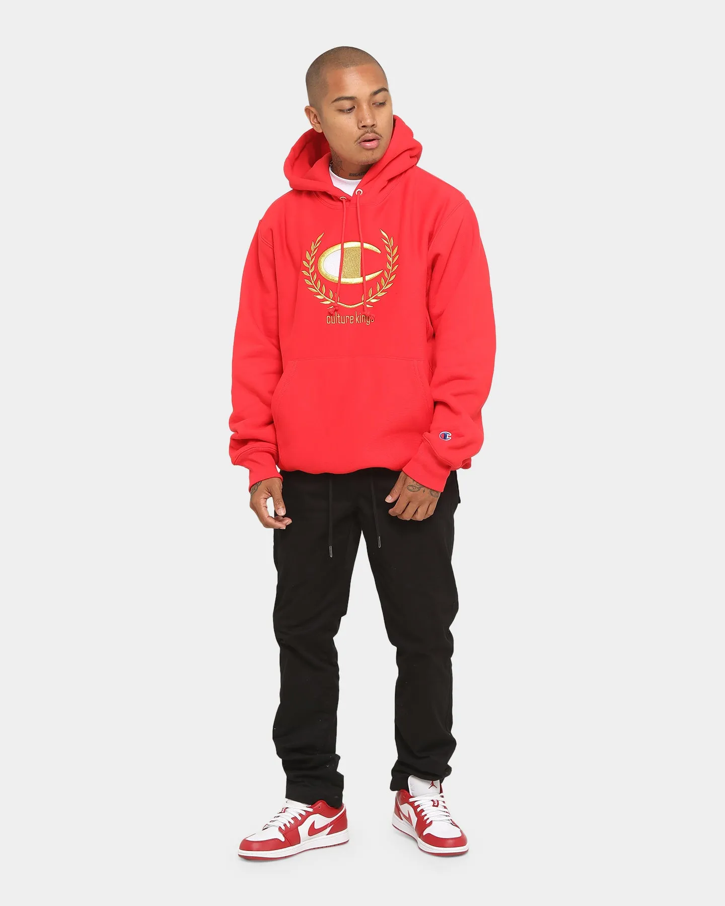 full-zip Windbreaker Tech Champion Champion x Culture Kings Rev Weave Hoodie Red/Gold