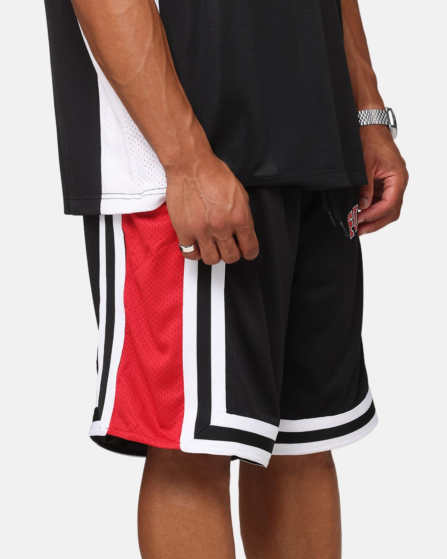 Fubu College Mesh Shorts Black/Red/White evening dress waterproof