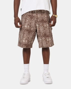 Rubberized Waistband Carre Carpenter Jorts Tree Bark