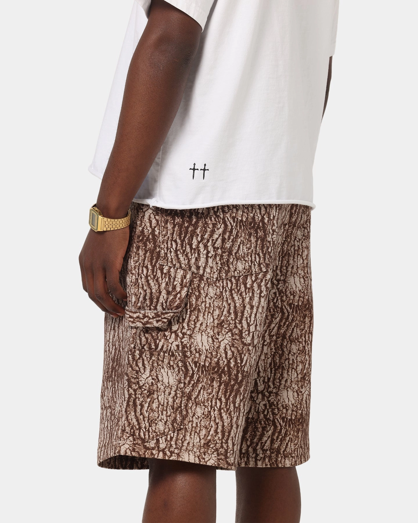 Carre Carpenter Jorts Tree Bark Wedges Eco Certified Dye