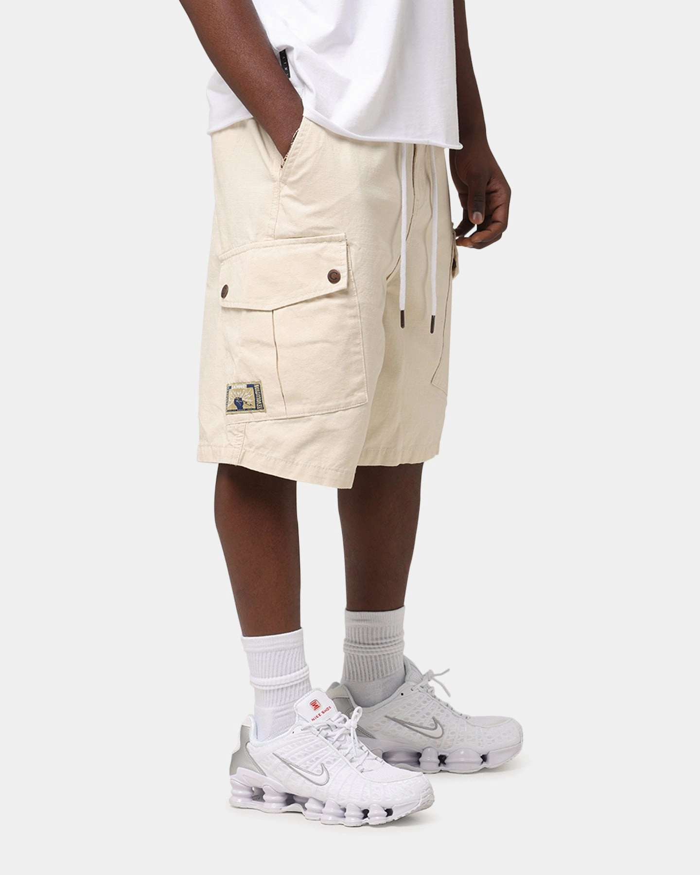 Carre Quality Cargo Shorts Stone Sleek Cut Cycling shorts