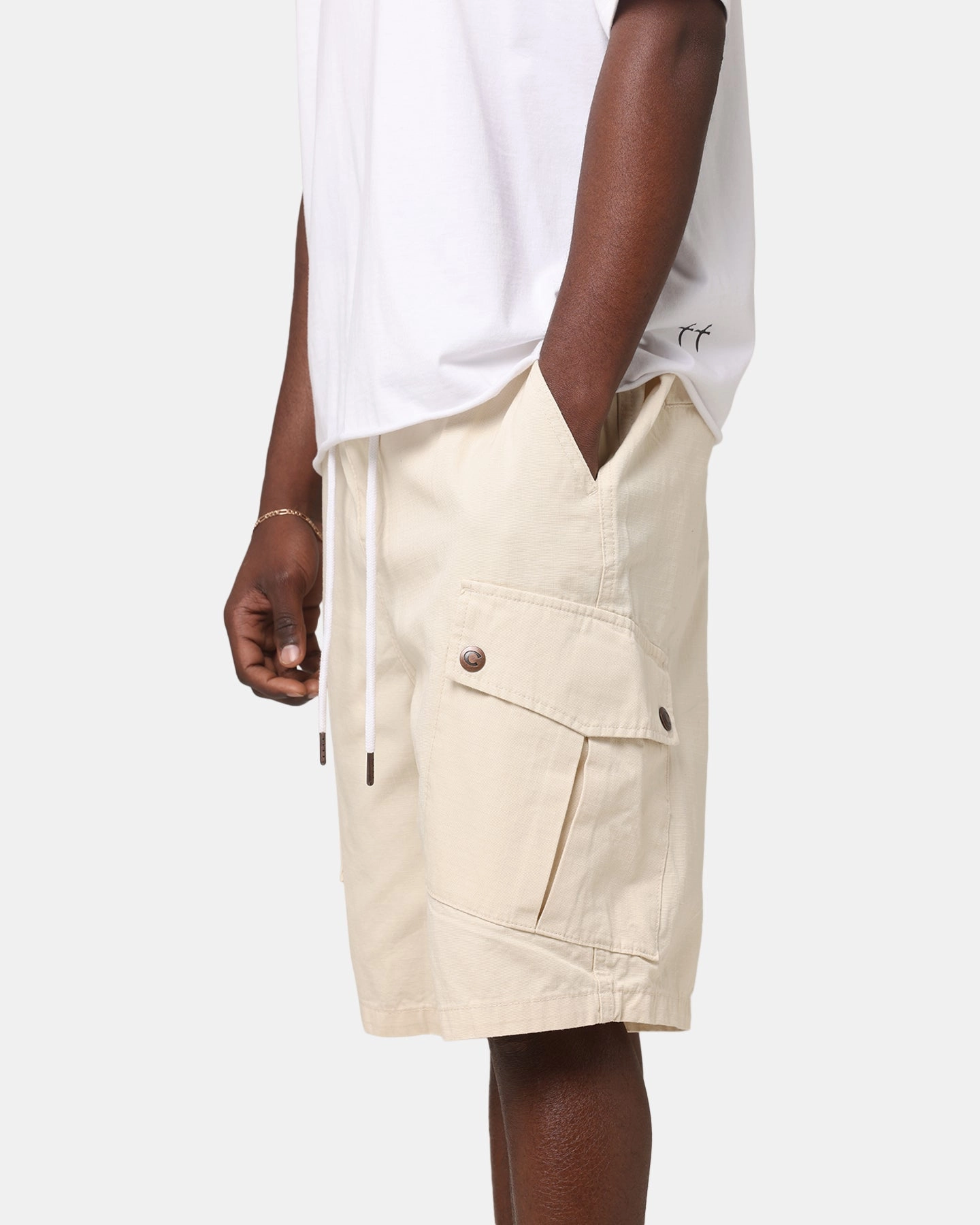 Moisture Controlled Lining Relaxed Vibe Carre Quality Cargo Shorts Stone