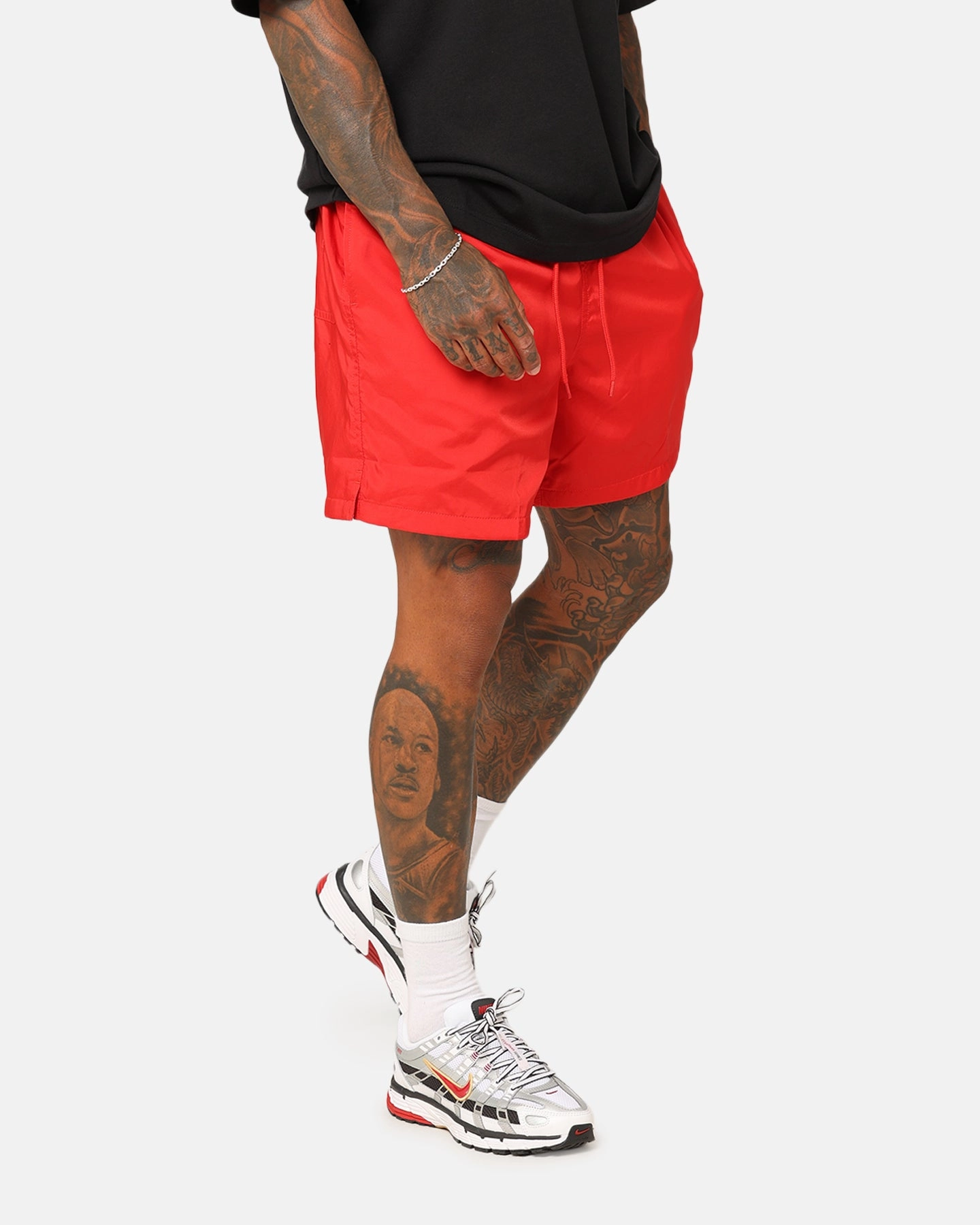 Patchwork Design Nike Club Flow Shorts University Red