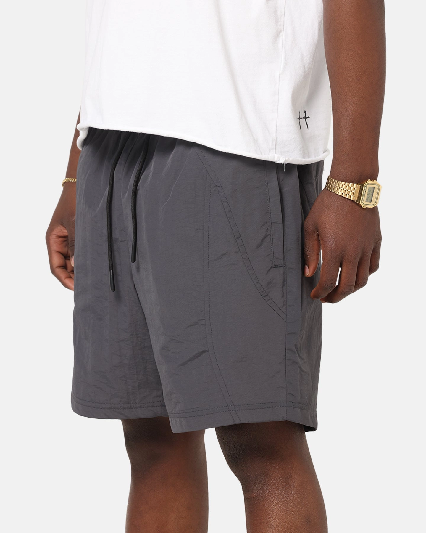 loafers Carre Panelled Nylon Shorts Black