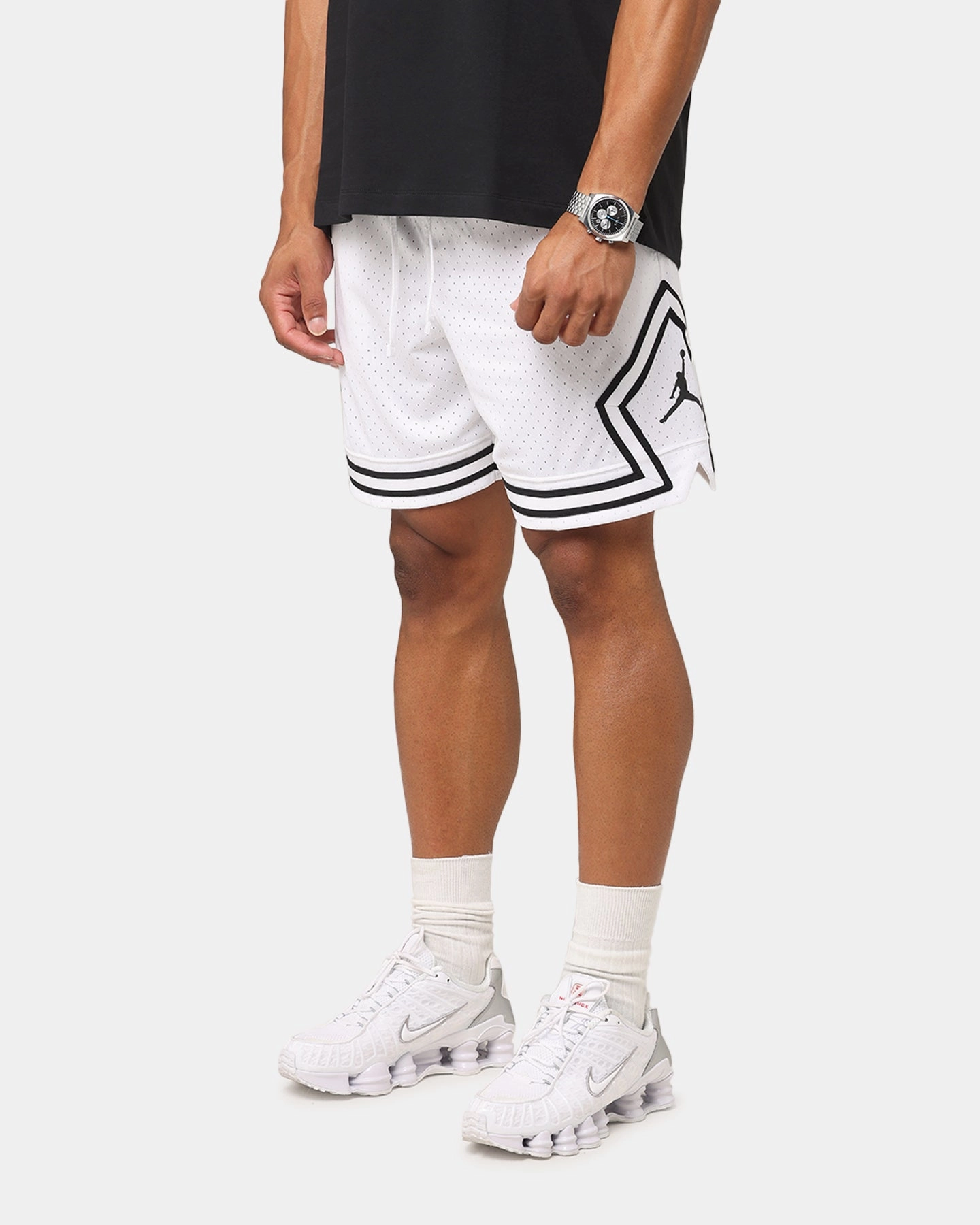 UV Protective Coating Jordan Dri-FIT Sport Diamond Shorts White/Black/Black