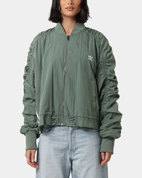 Adidas Women's Light Weight Bomber Jacket Trace Green concert - goers popular in America