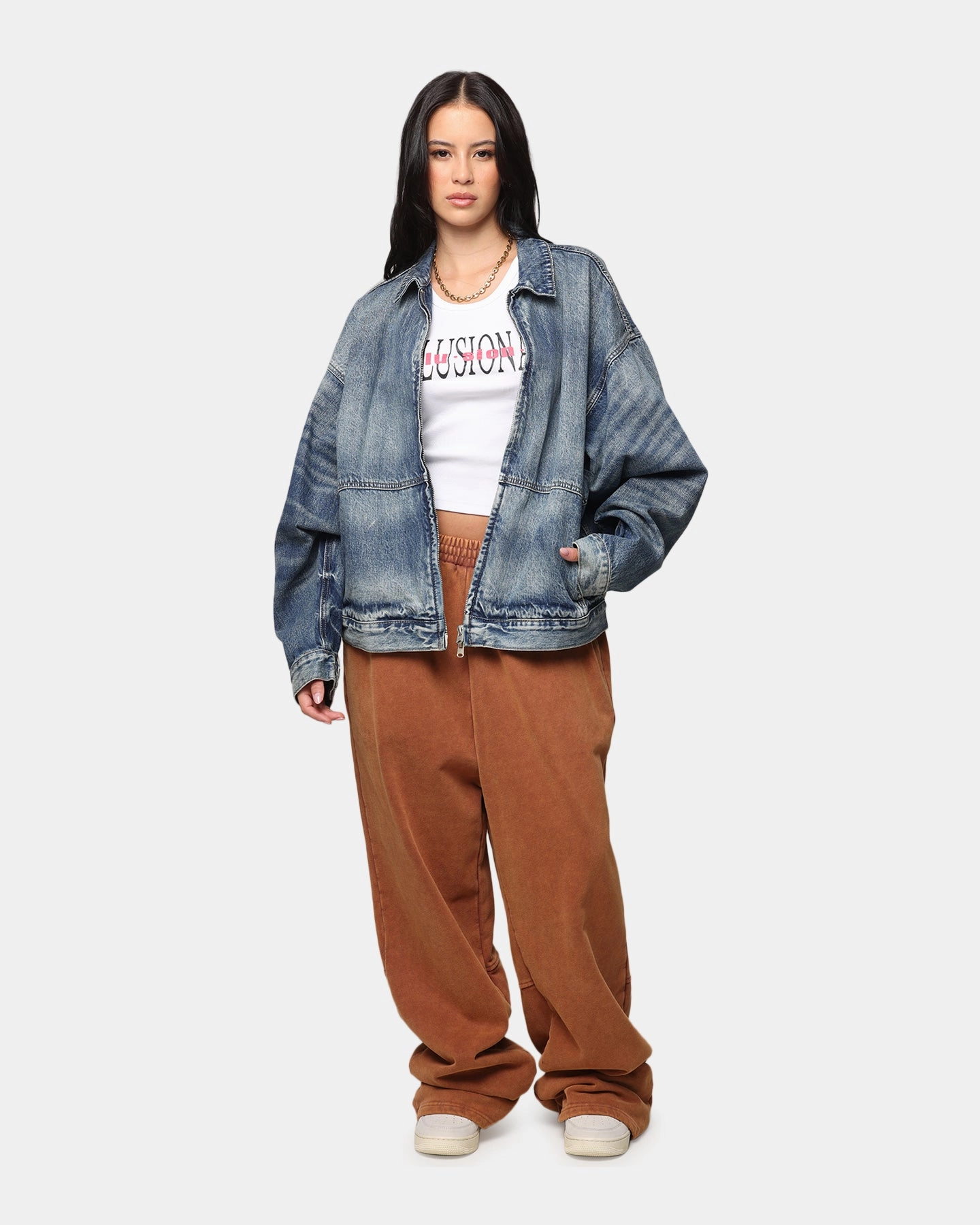 MNML Denim Choir Coat Vintage Blue Modern Utility Soft Texture