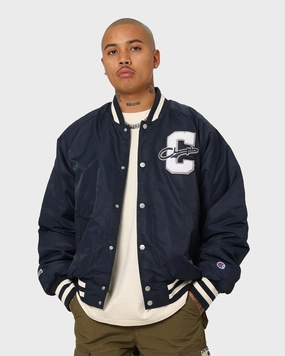 Champion Collegiate Heritage Letterman Jacket Navy Winter Gear