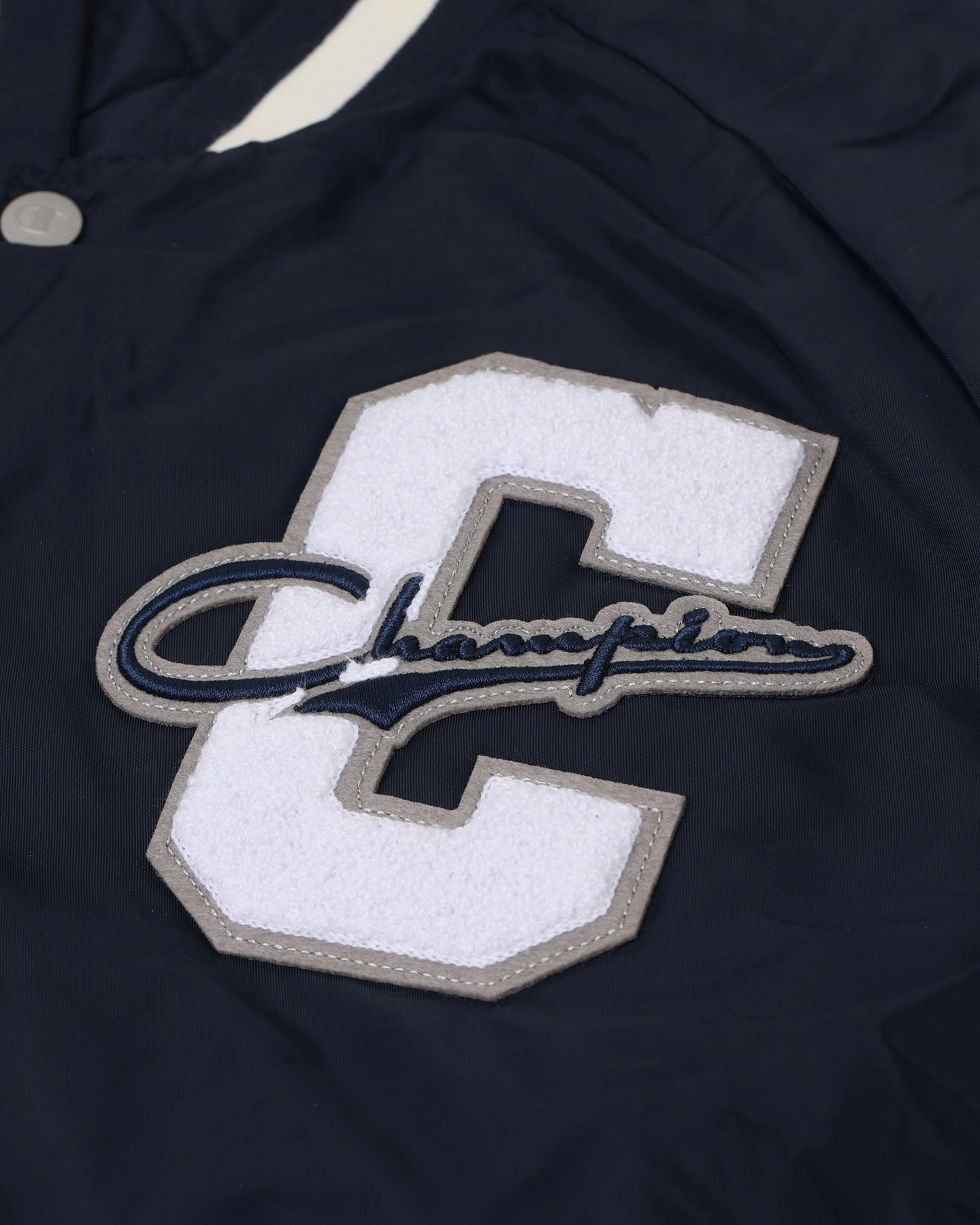 Champion Collegiate Heritage Letterman Jacket Navy Winter Layers