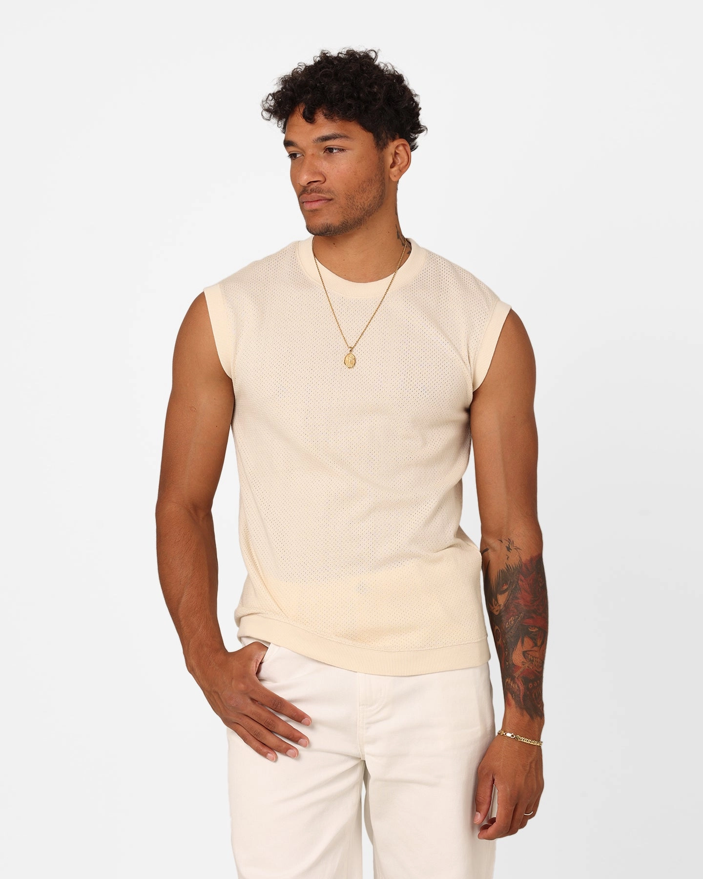 Cozy Look Ethically Sourced Cotton XXIII Nick Muscle Singlet Cream