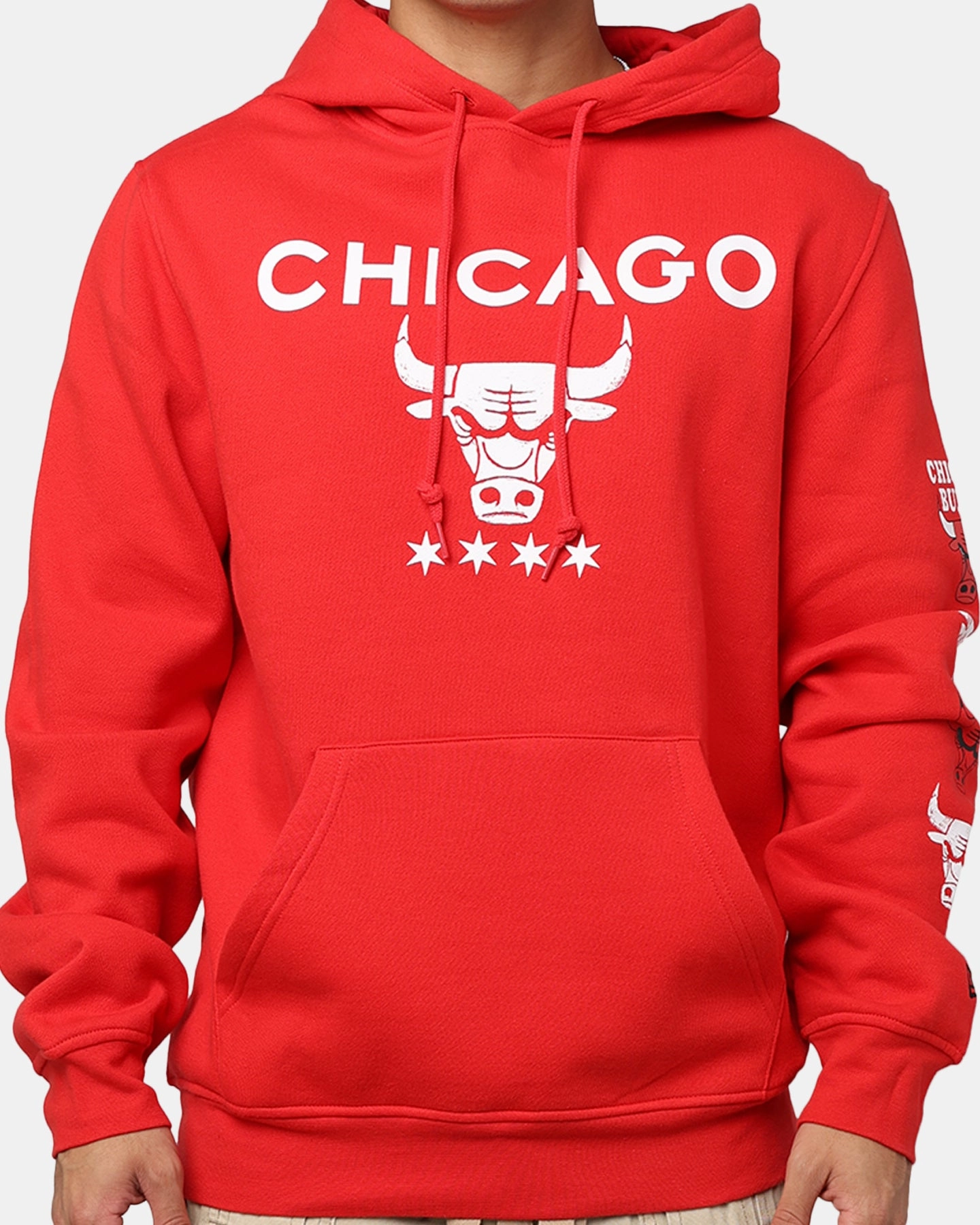 Water Repellent Coating New Era Chicago Bulls NBA 2023 Hoodie Red