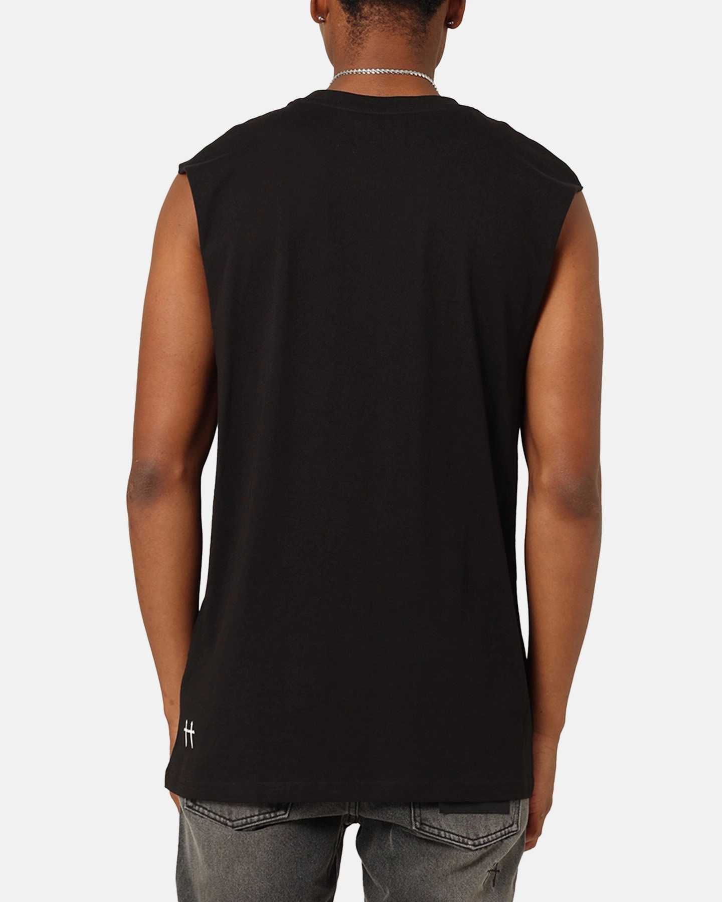 safe for skin Saint Morta College Star Oversized Muscle T-Shirt Black