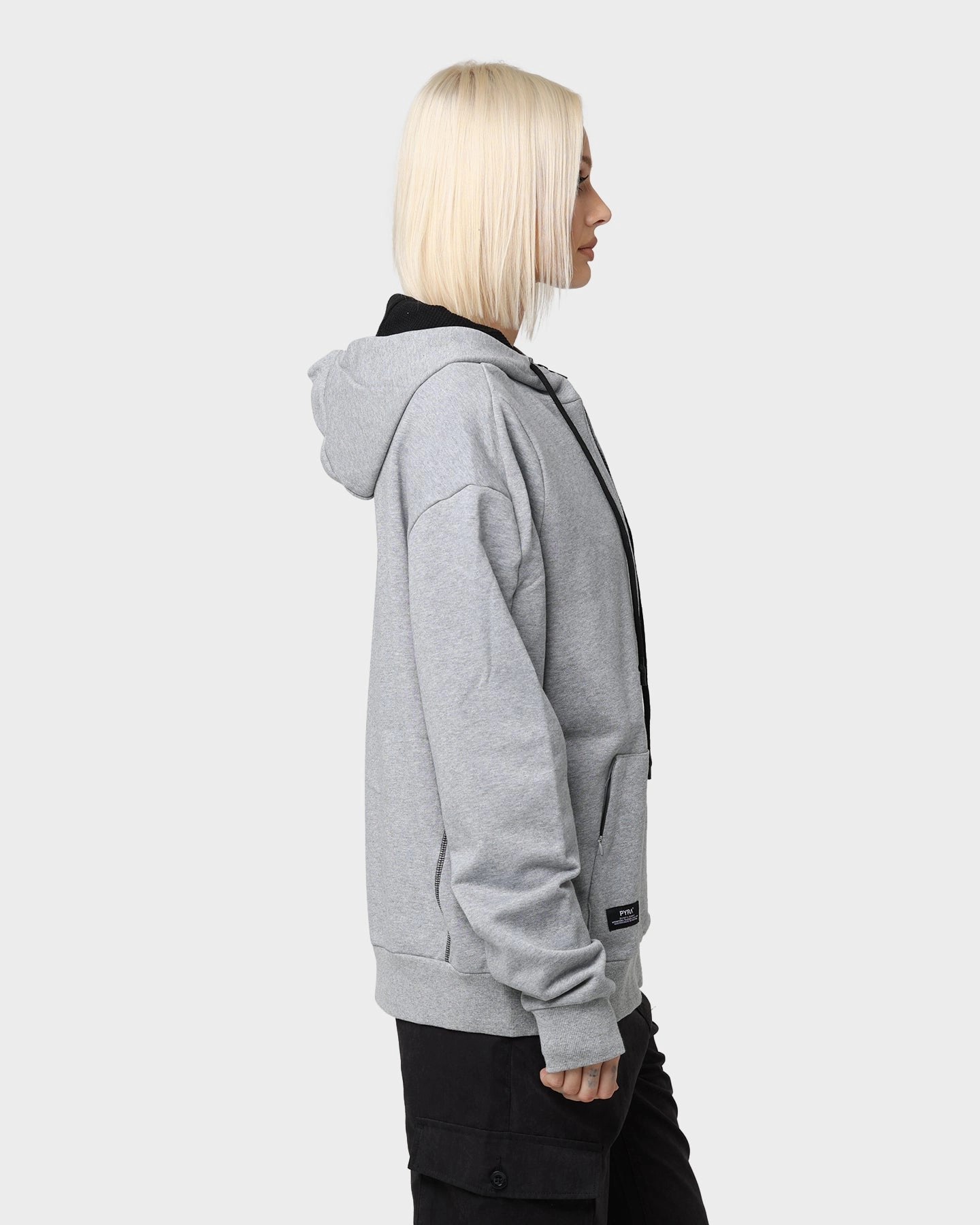 PYRA Zip Through Hoodie Grey Marle Flexible Mobility Limited Edition