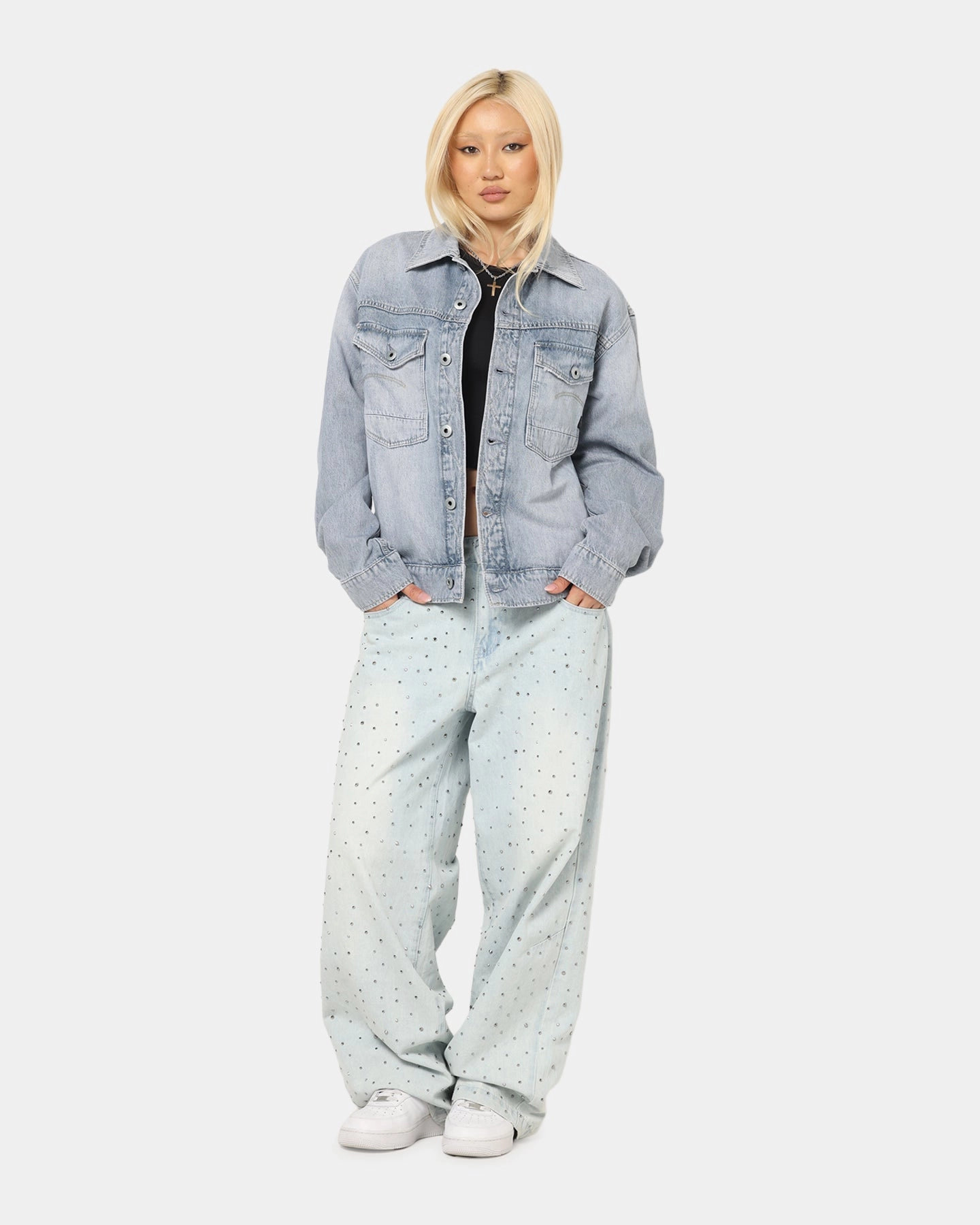 G-Star Dakota Jacket Vintage Blue Non Restrictive Cut Contribute