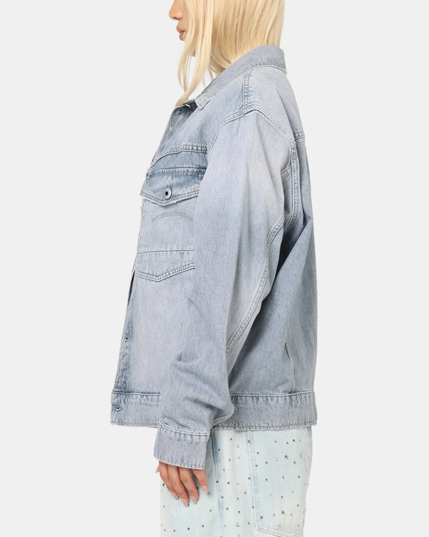 G-Star Dakota Jacket Vintage Blue Light Reflective Trims Core Style