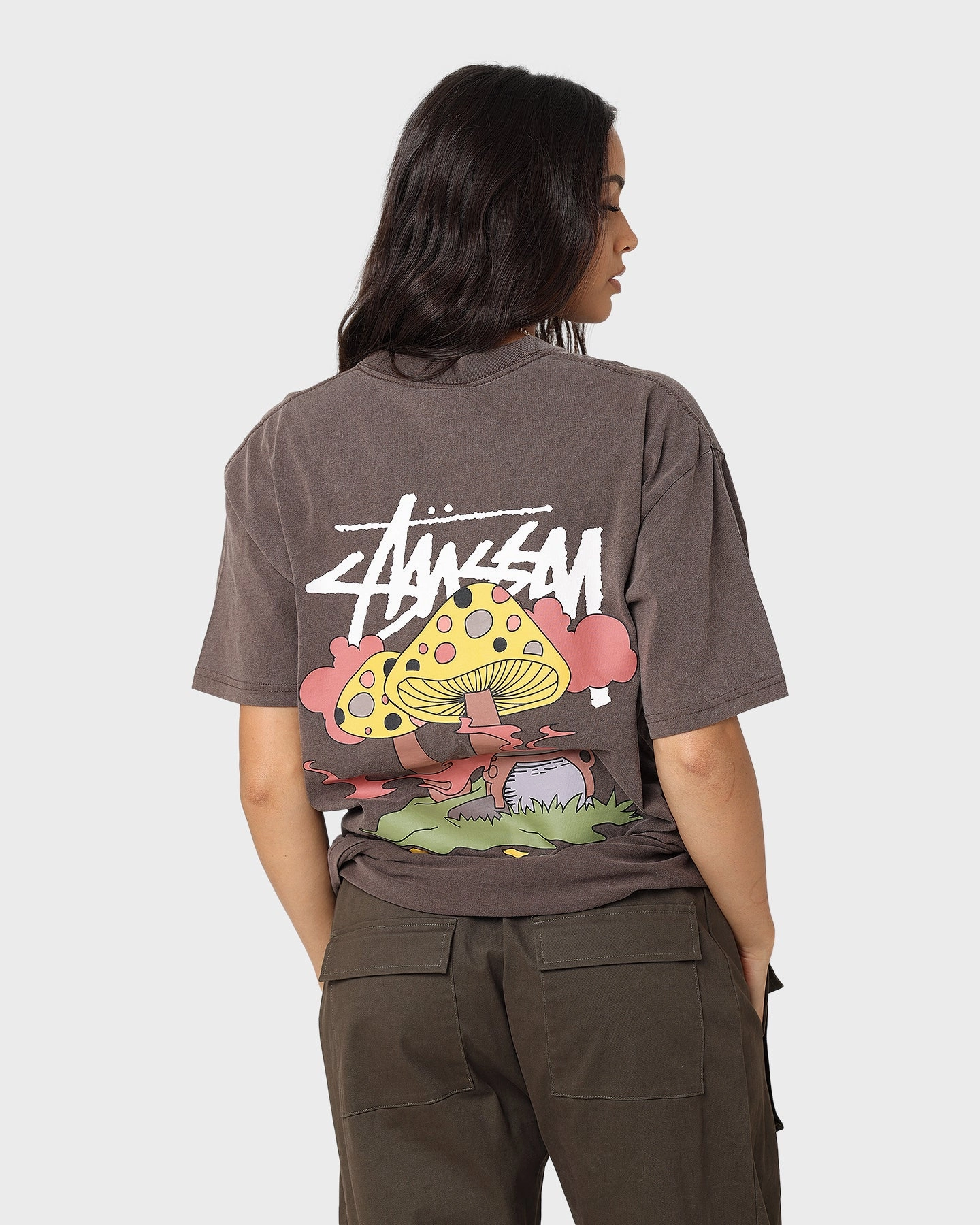 Stussy Something's Cooking T-Shirt Brown Pigment Soft and Light