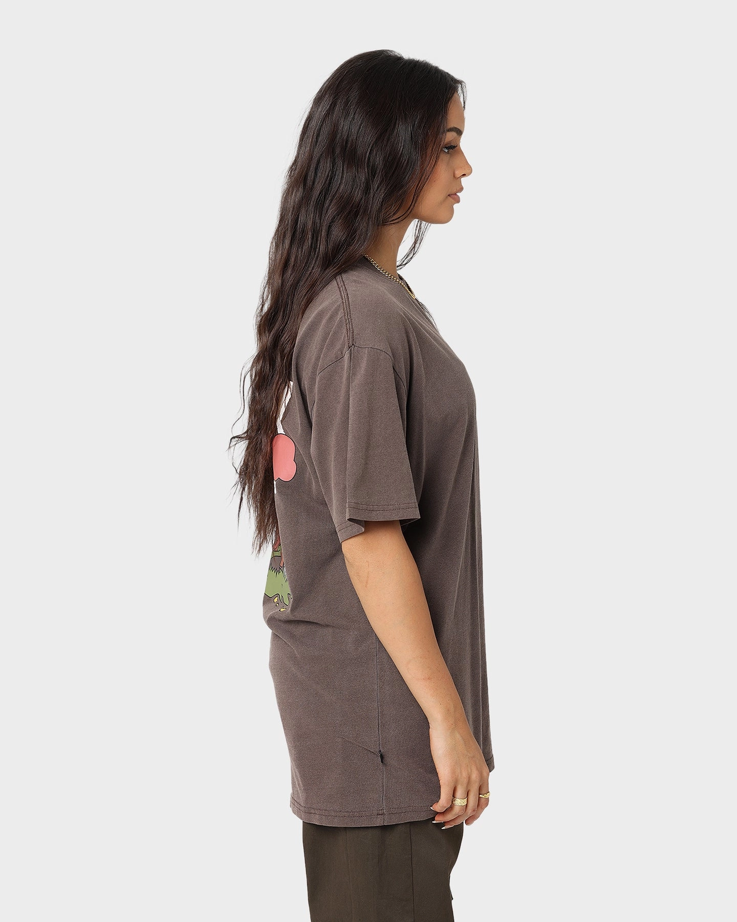 Stussy Something's Cooking T-Shirt Brown Pigment Popular