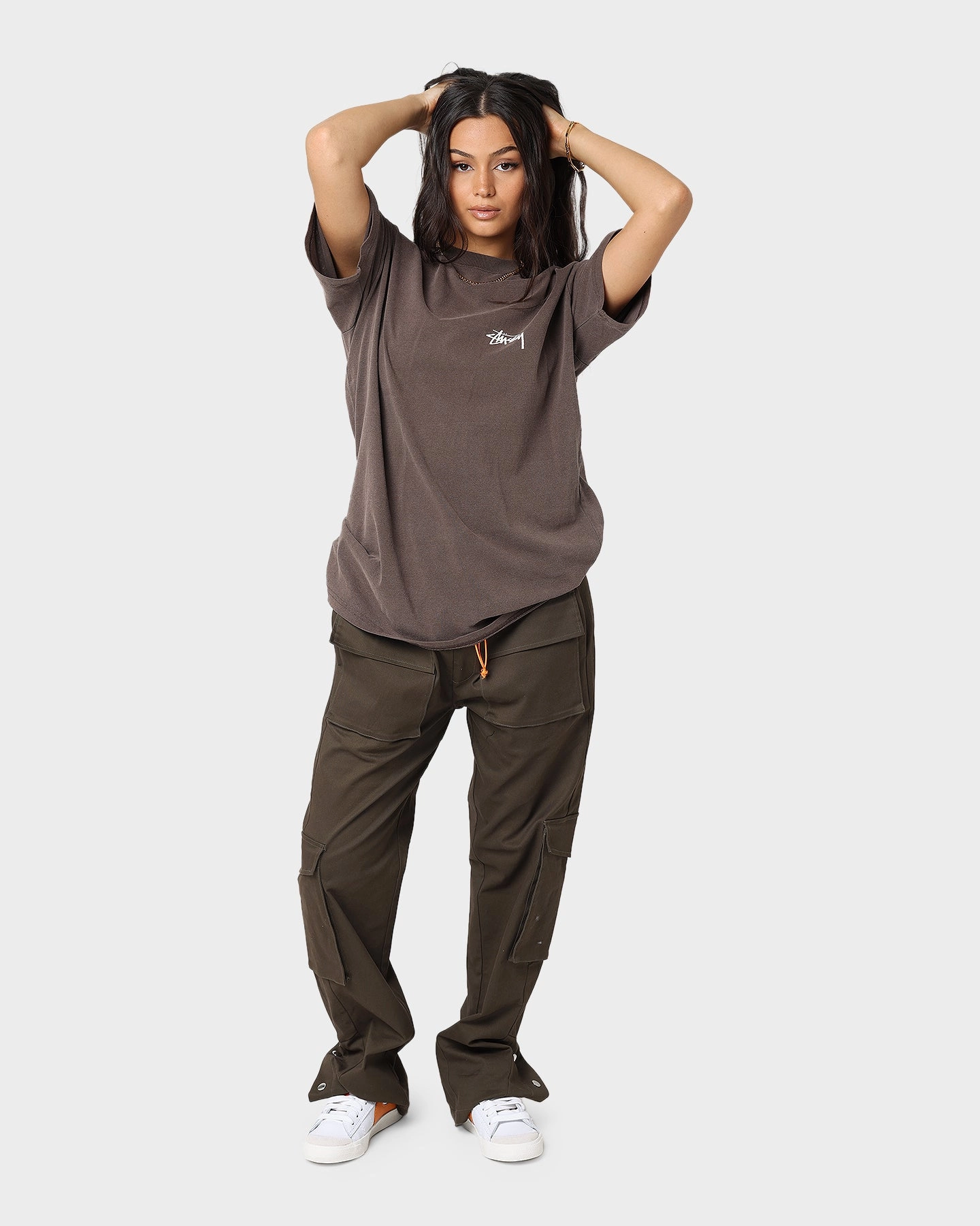 Stussy Something's Cooking T-Shirt Brown Pigment Classic Style Street Smart Look