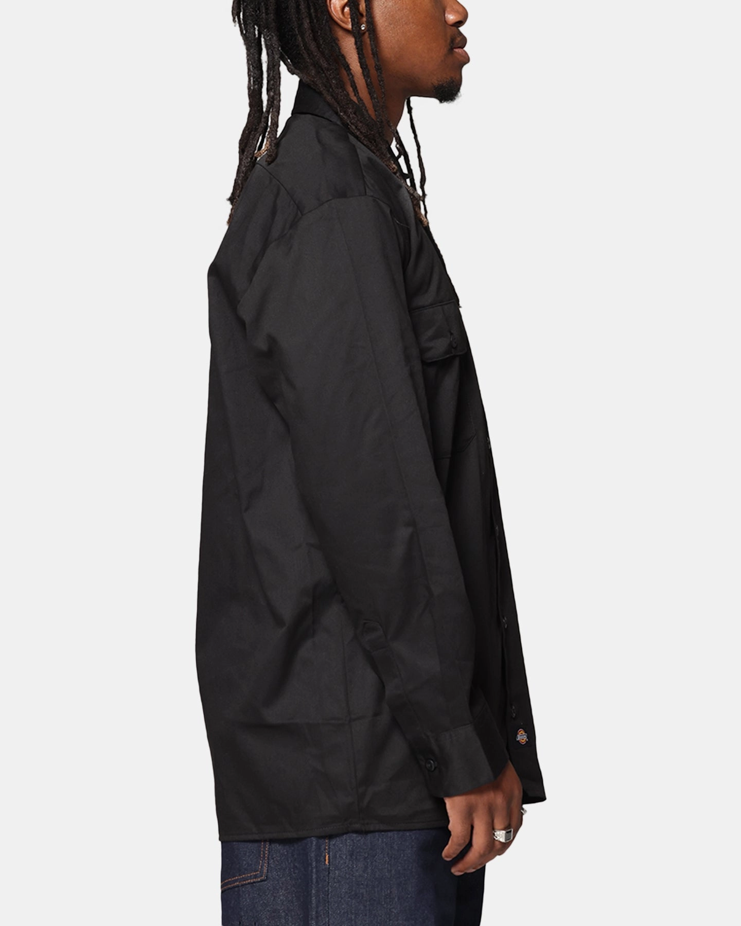 Dickies Long Sleeve Work Shirt Black Chic Look