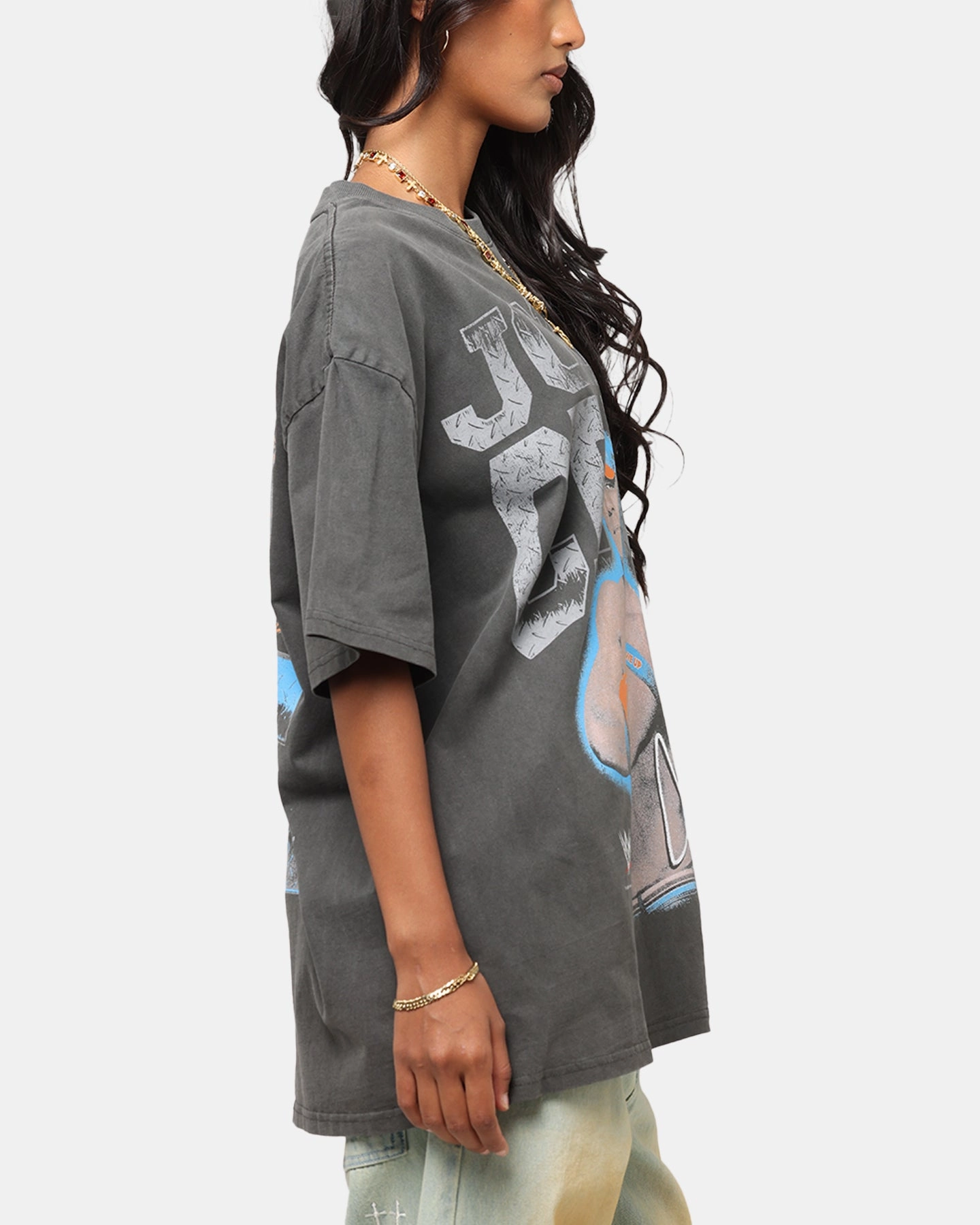 Culture Kings X WWE John Cena Heavyweight T-Shirt Black Wash EasyCareFinish