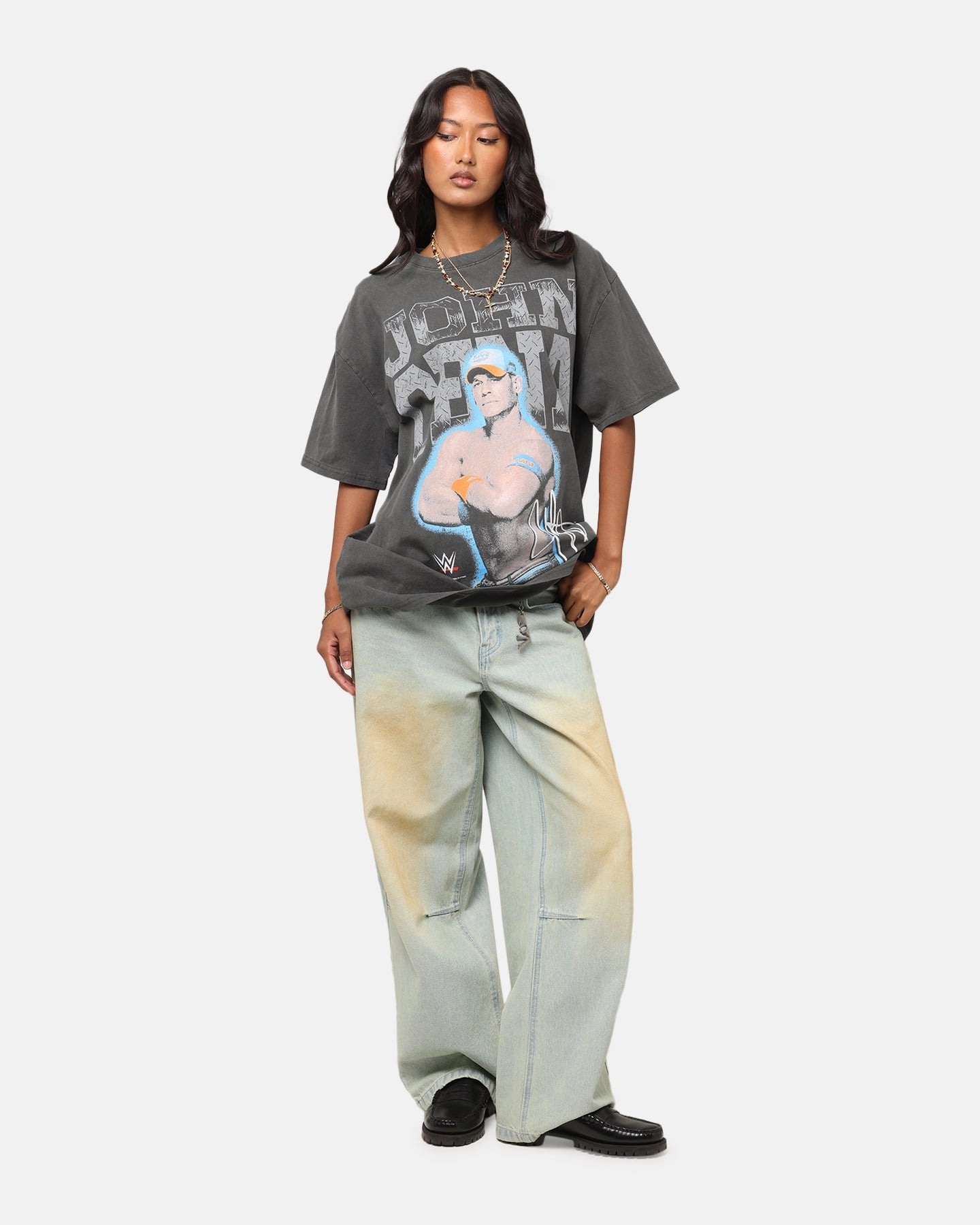 Culture Kings X WWE John Cena Heavyweight T-Shirt Black Wash All-Season Comfort EcoConscious Processing