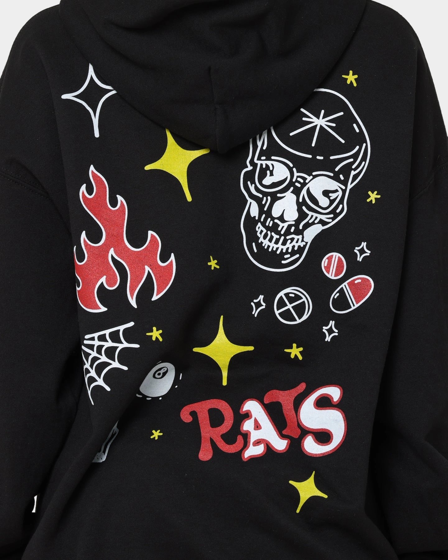 Rats Get Fat No Hope Hoodie Black Easy Fit Heal
