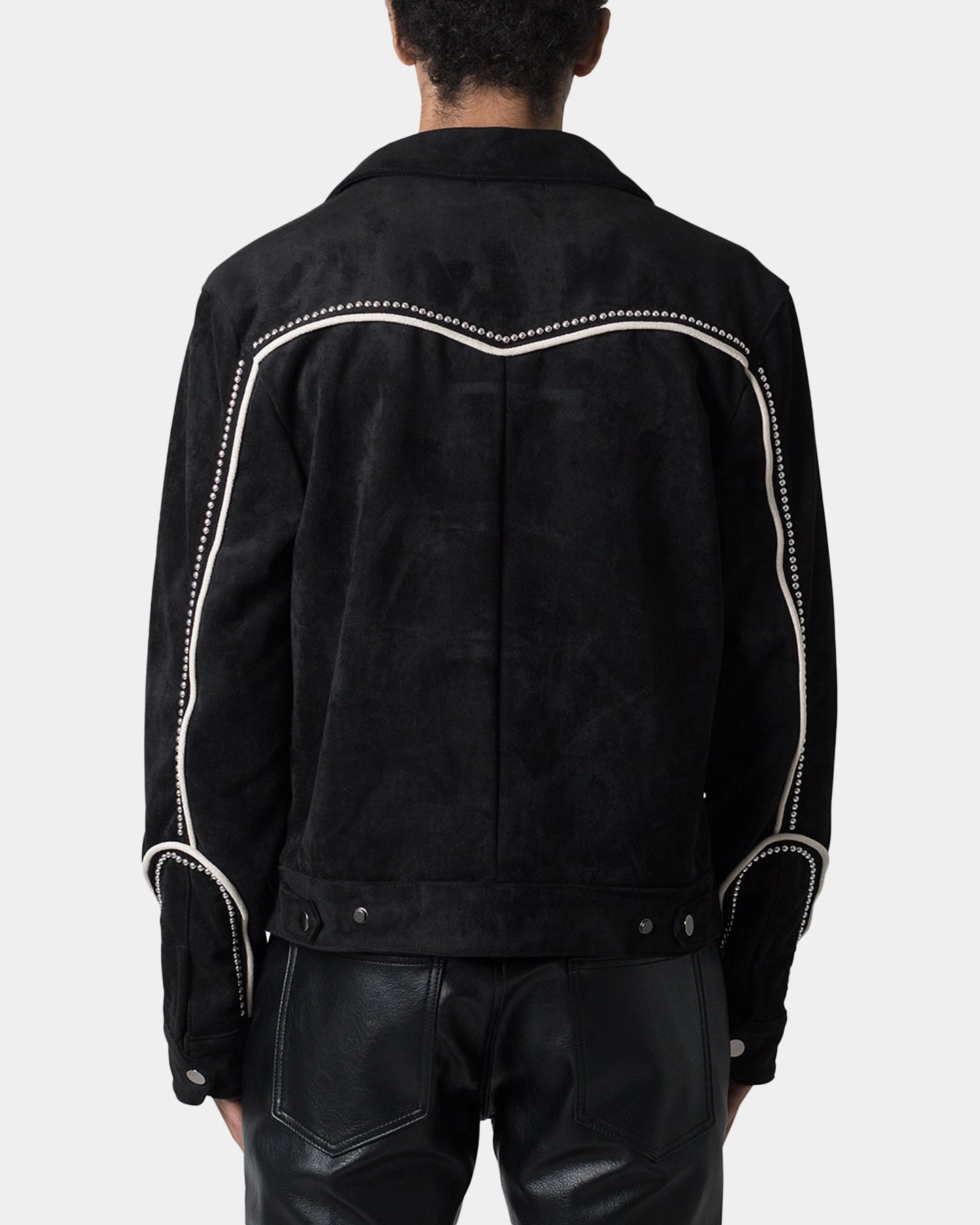 MNML Suede Collared Jacket Black Portray