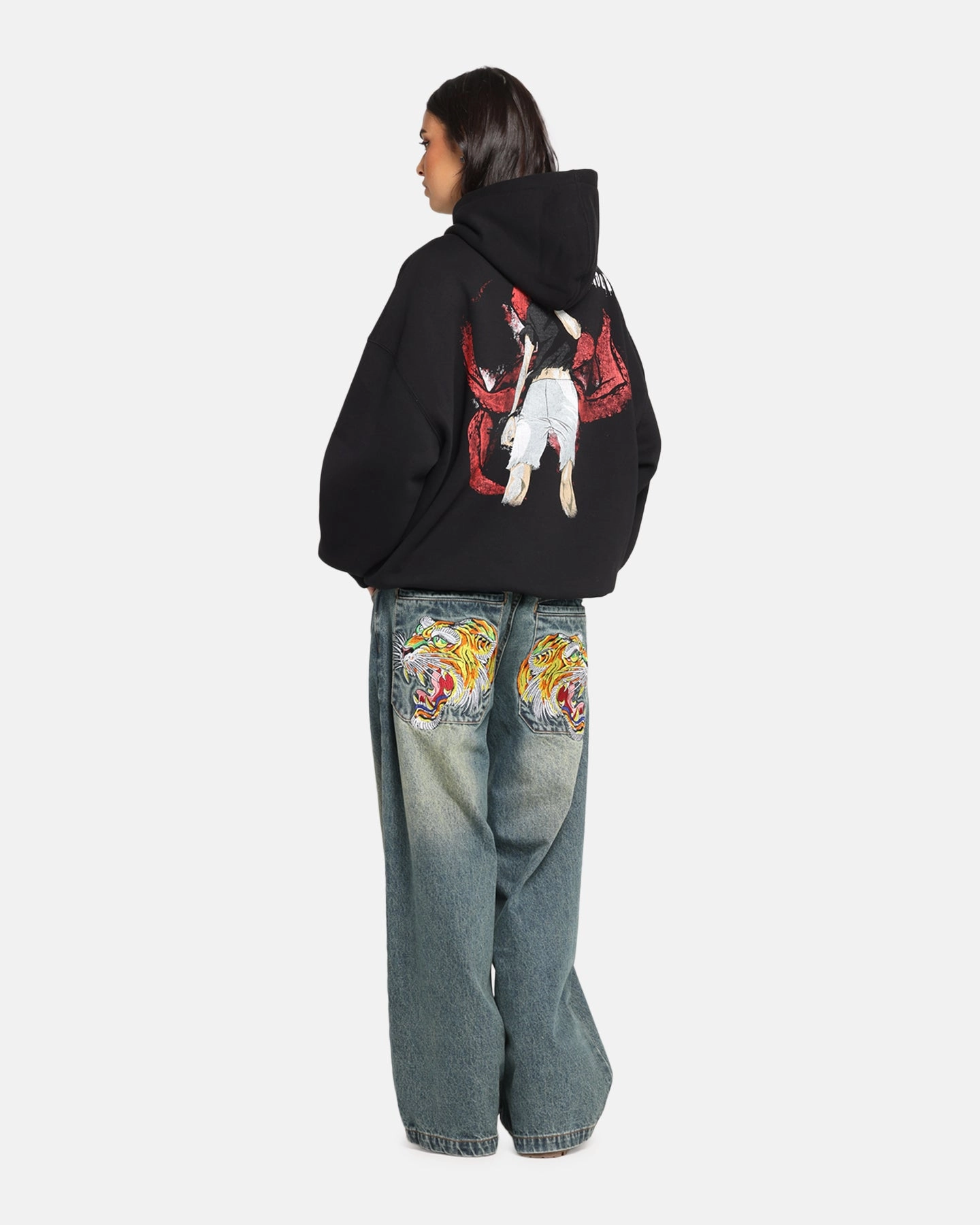 Stylish Details Golf wear Goat Crew X Tokyo Ghoul Kaneki Premium Hoodie Black