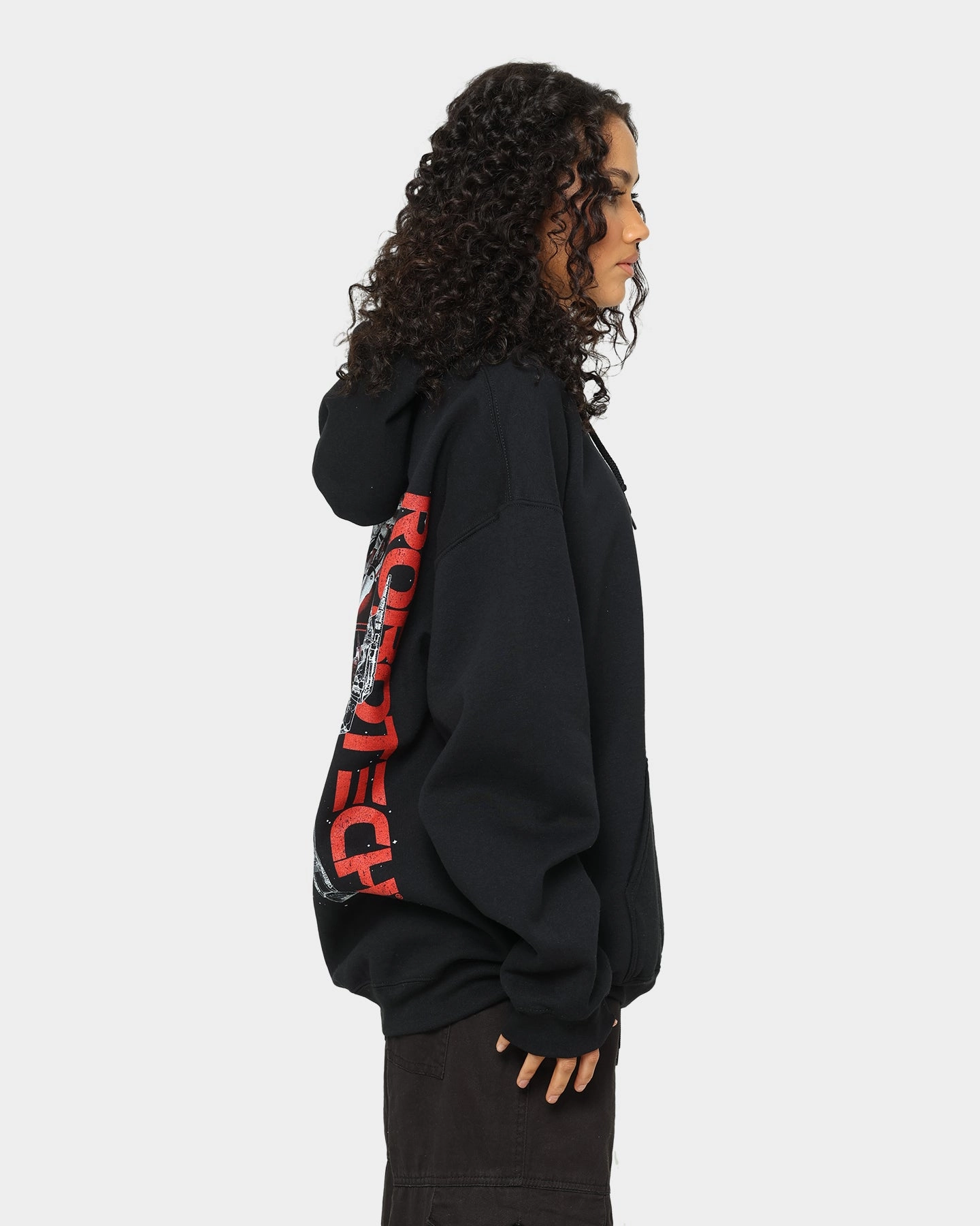 Embroidered Describe American Thrift X Robotech VF1J Hoodie Black