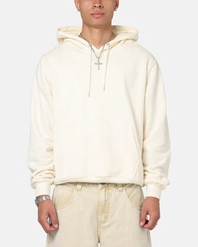 Faded Wash Effect Culture Kings Standard Hoodie Off White