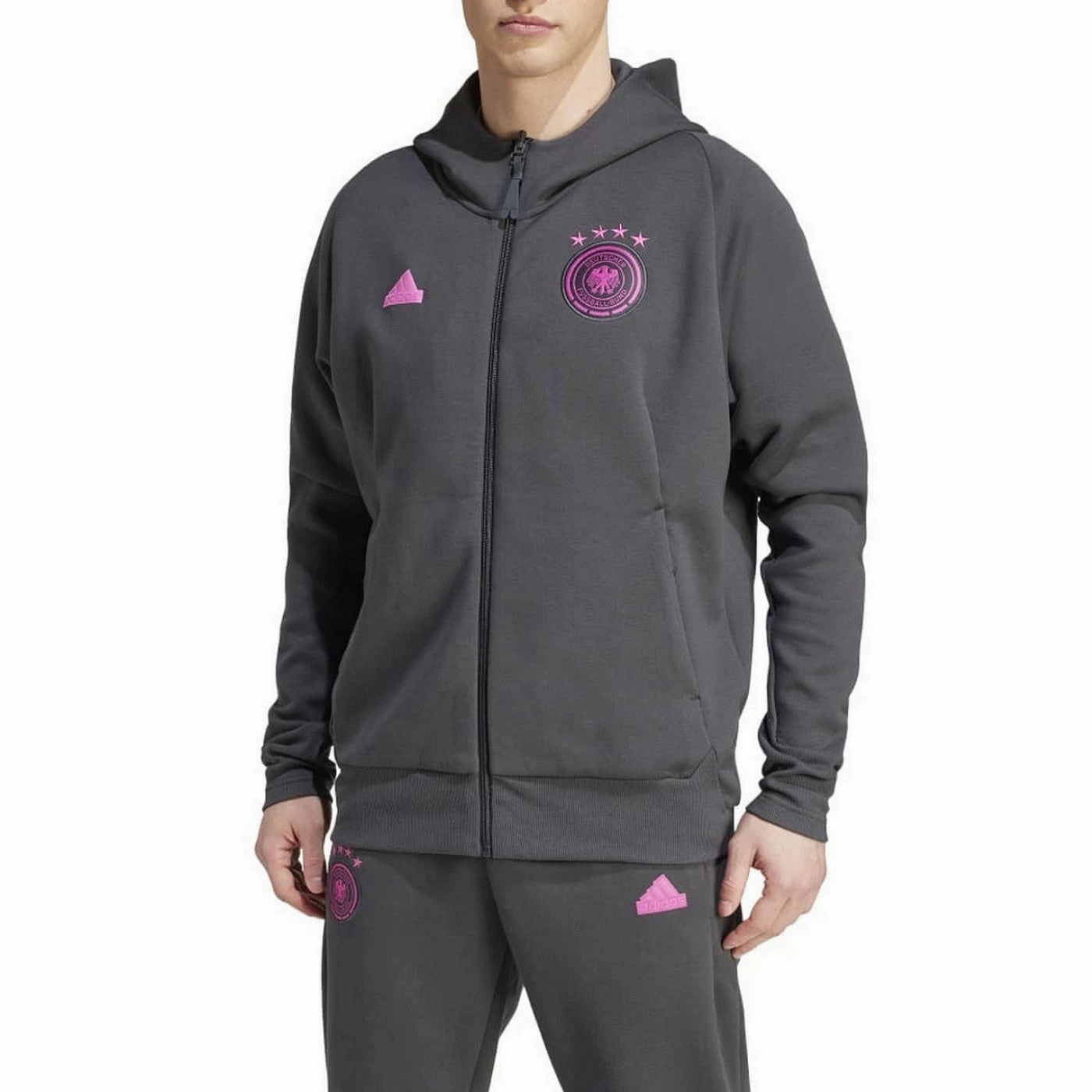 Germany Casual Travel hooded presentation tracksuit 2024/25 - Adidas ReinforcedKnees Everyday Performance