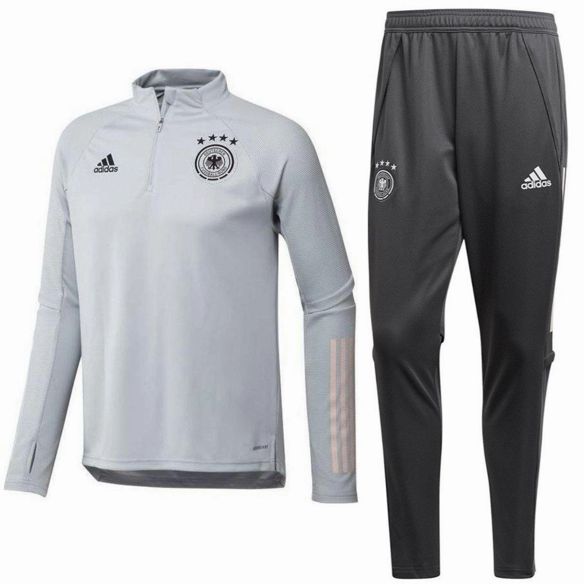 Germany light grey training technical Soccer tracksuit 2020 - Adidas dirt-resistant