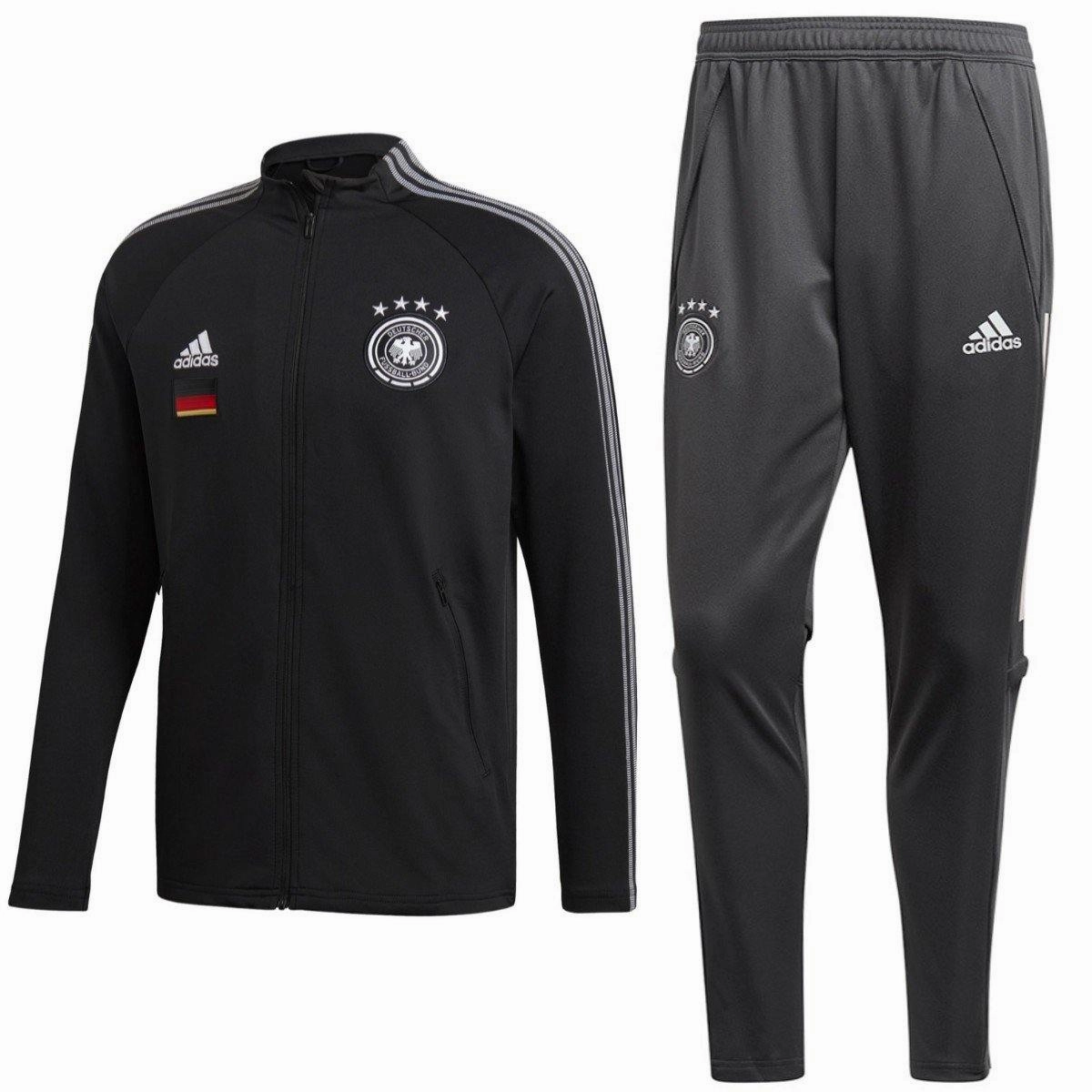 FadeResistant Color AntiSlip Grip Germany pre-match presentation Soccer tracksuit 2020/21 - Adidas