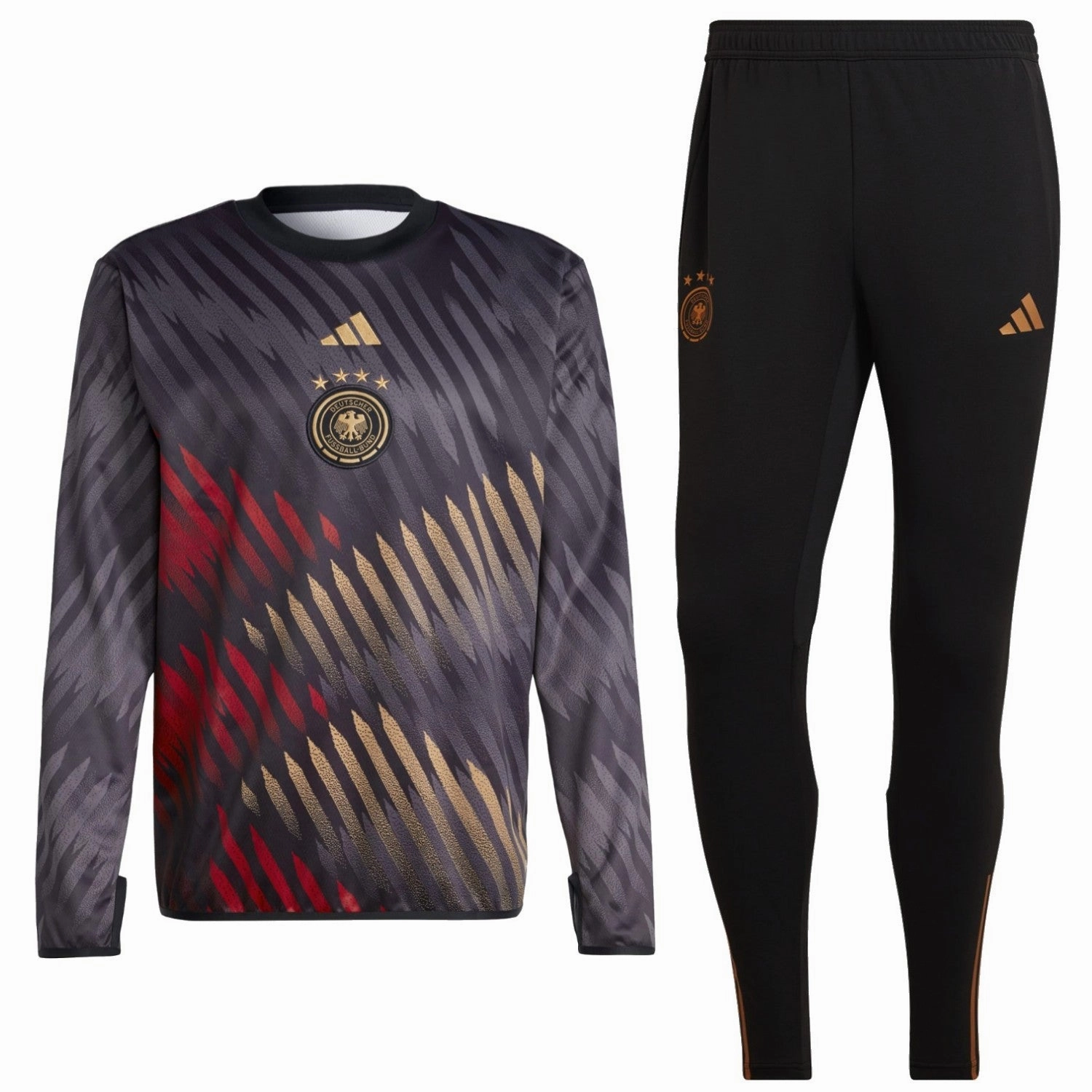 Germany pre-match training sweat tracksuit 2022/23 - Adidas Abrasion Resistant Design Anti Odor Treatment