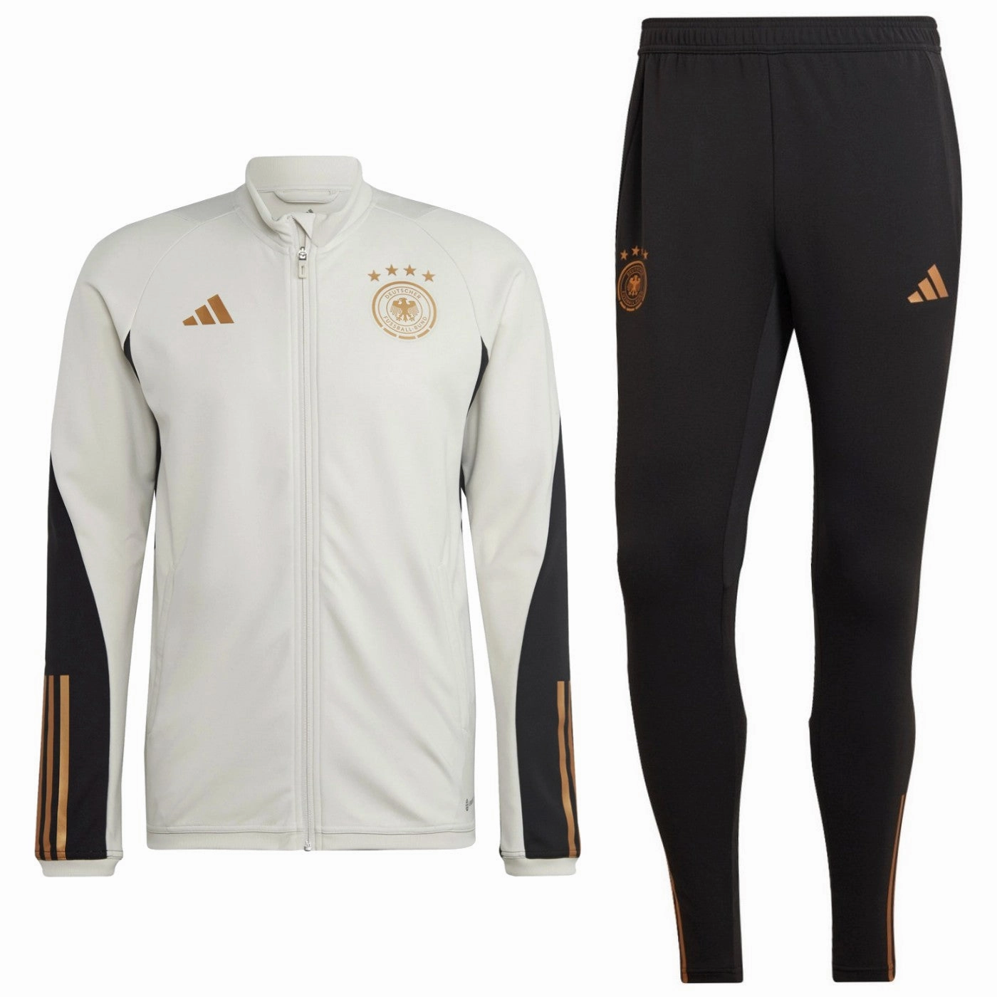 Germany training bench Soccer tracksuit 2022/23 white/black - Adidas Shampoo Casual Wear