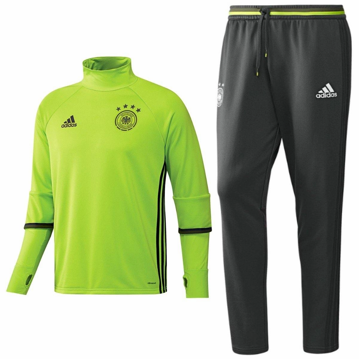 Reinforced Stitching Germany Training Technical Soccer Tracksuit Euro 2016 Fluo - Adidas