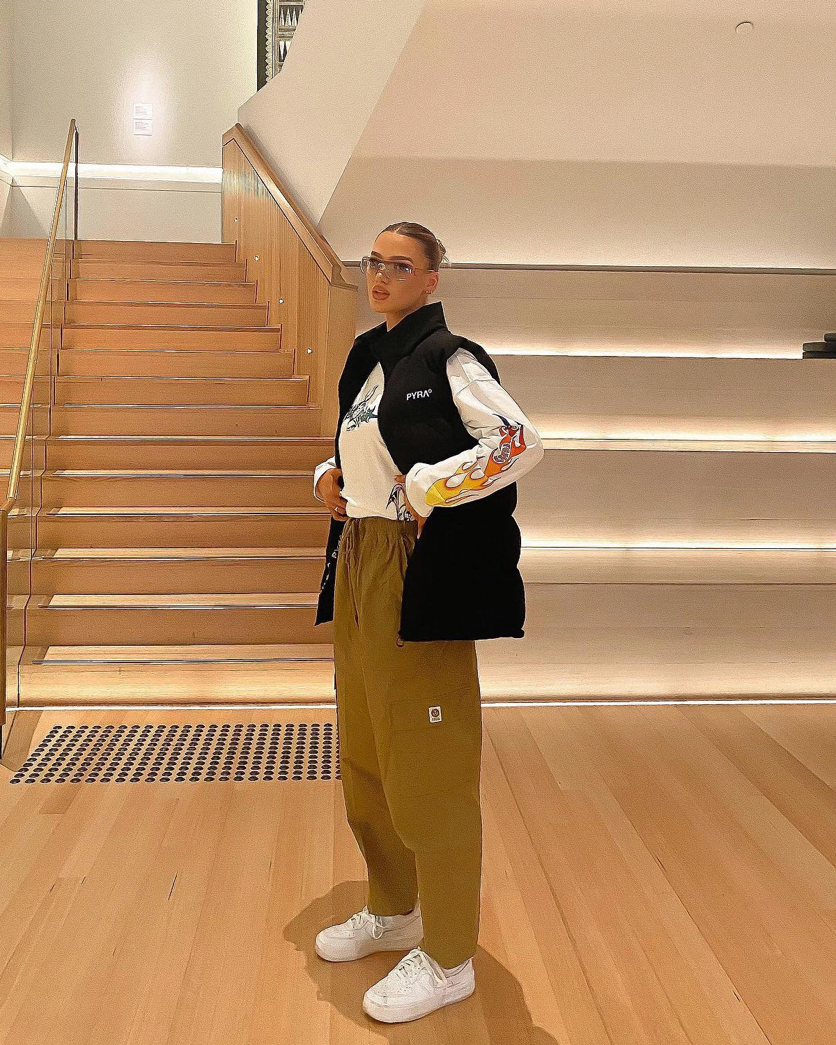 Winter Coat PYRA Sleeveless Puffa Vest Black