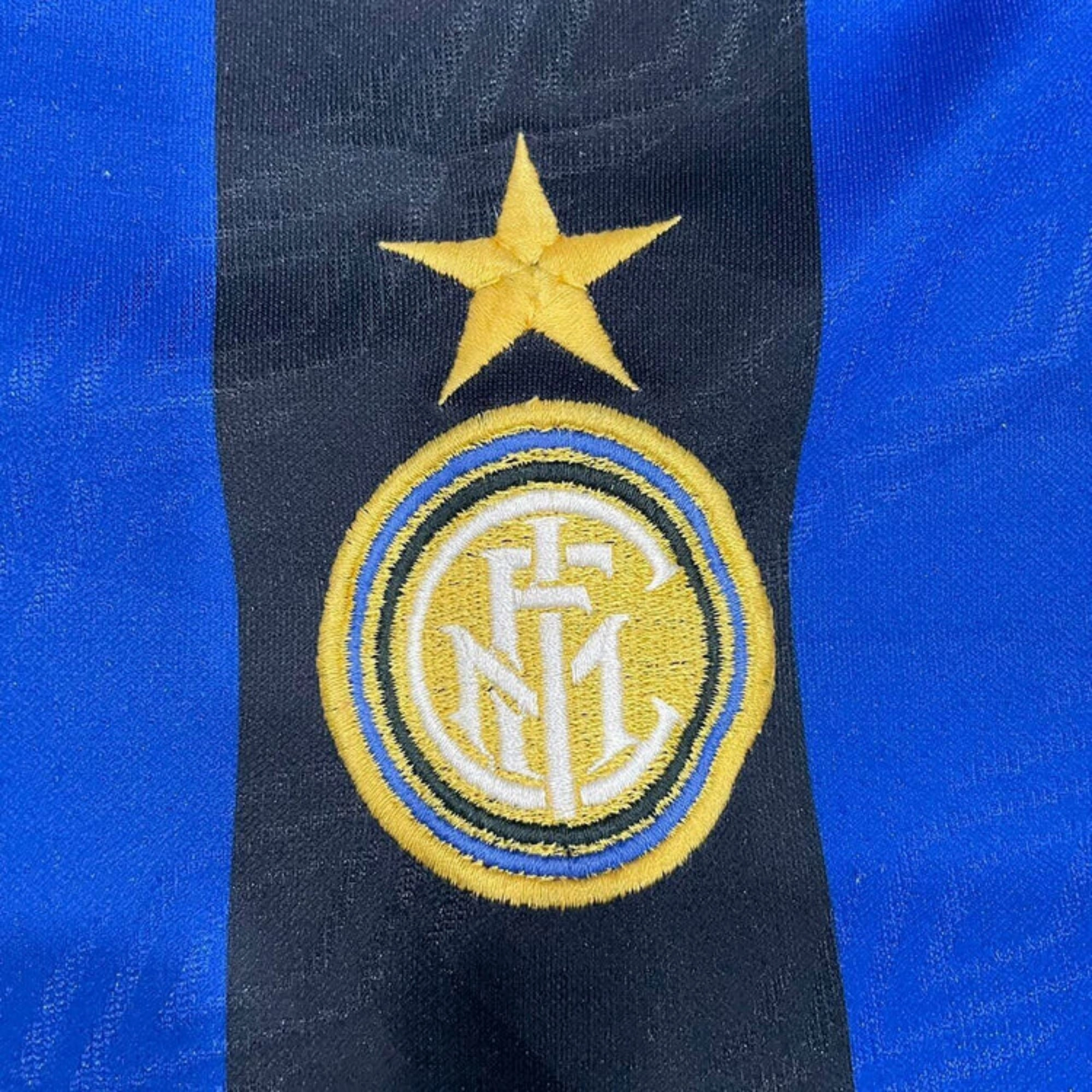 1995/96 Inter Milan Home Jersey Layered Panel Design Variable Density Knitting