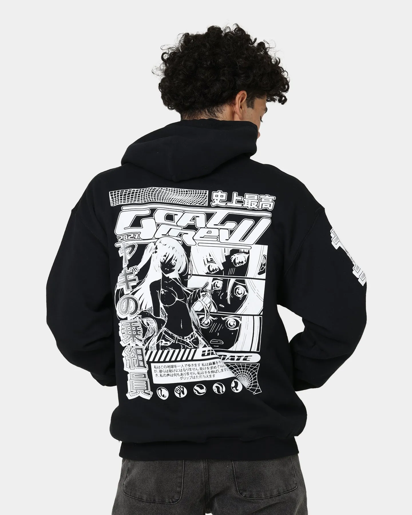 Stylish Protection Goat Crew Anime Hoodie Black