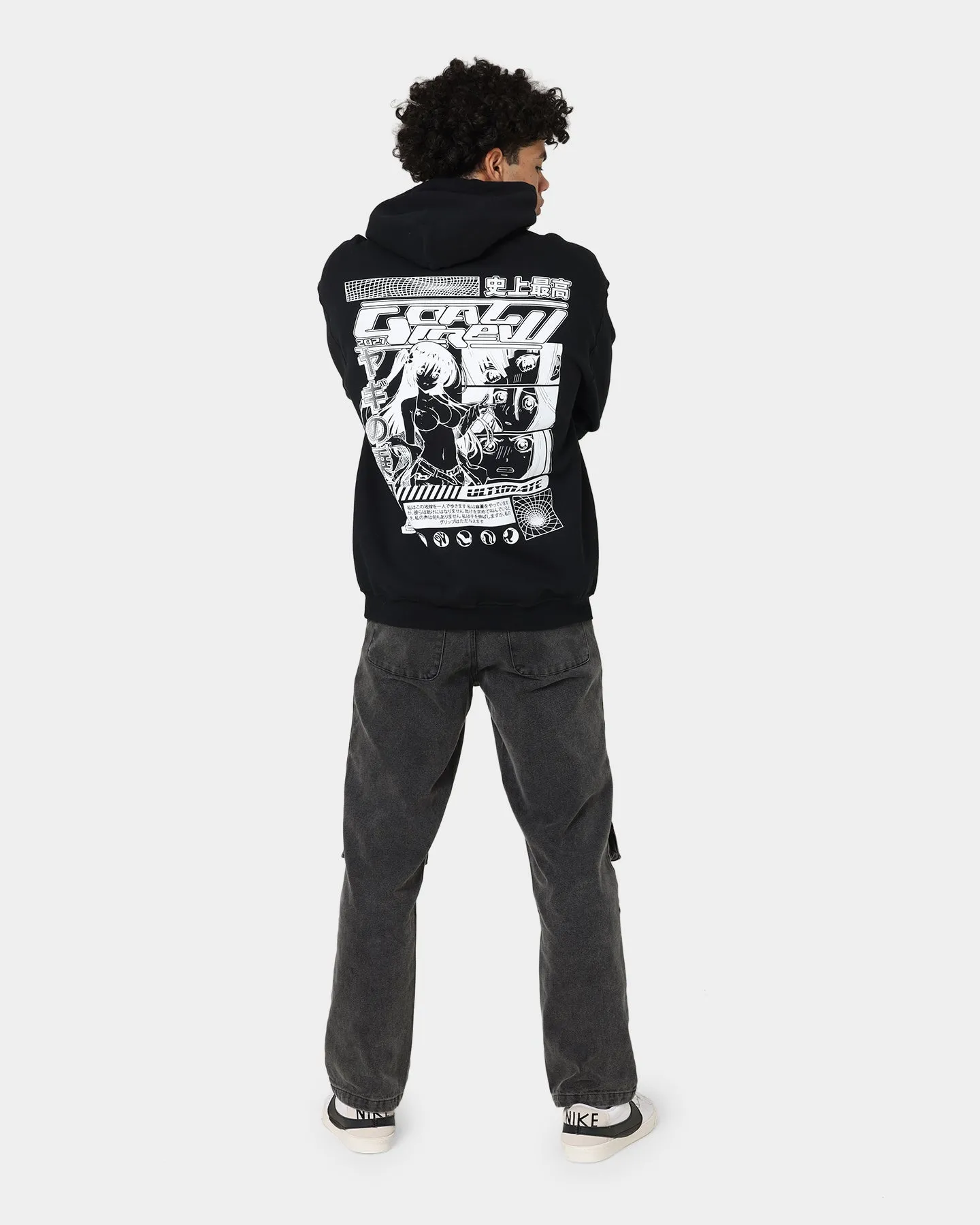 Layer Versatility Softshell Outer Layer Goat Crew Anime Hoodie Black