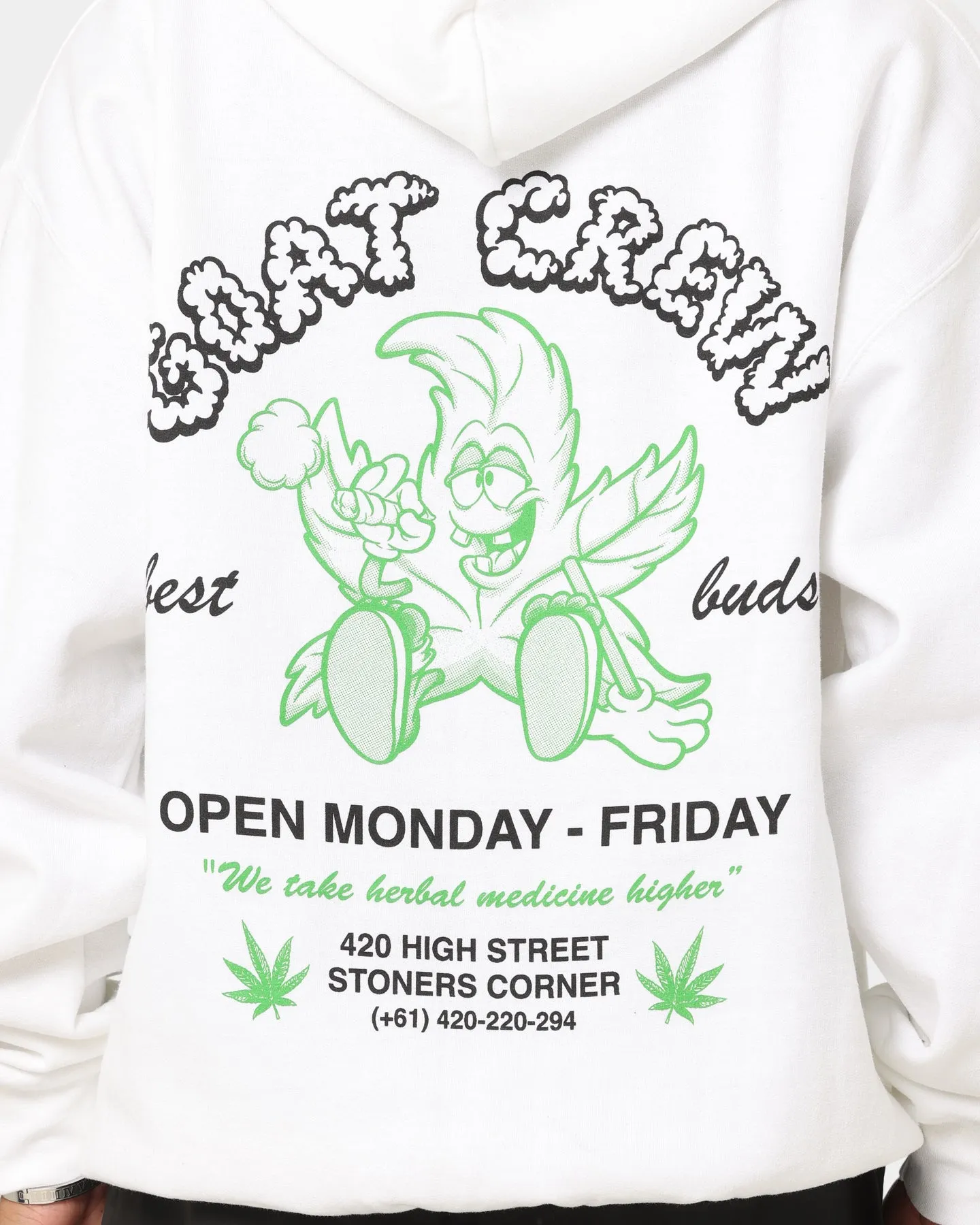Goat Crew Best Buds Hoodie White Red