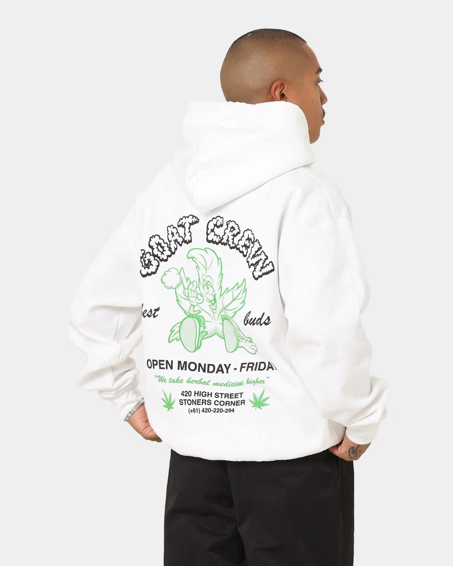 Example Convertible Features Goat Crew Best Buds Hoodie White