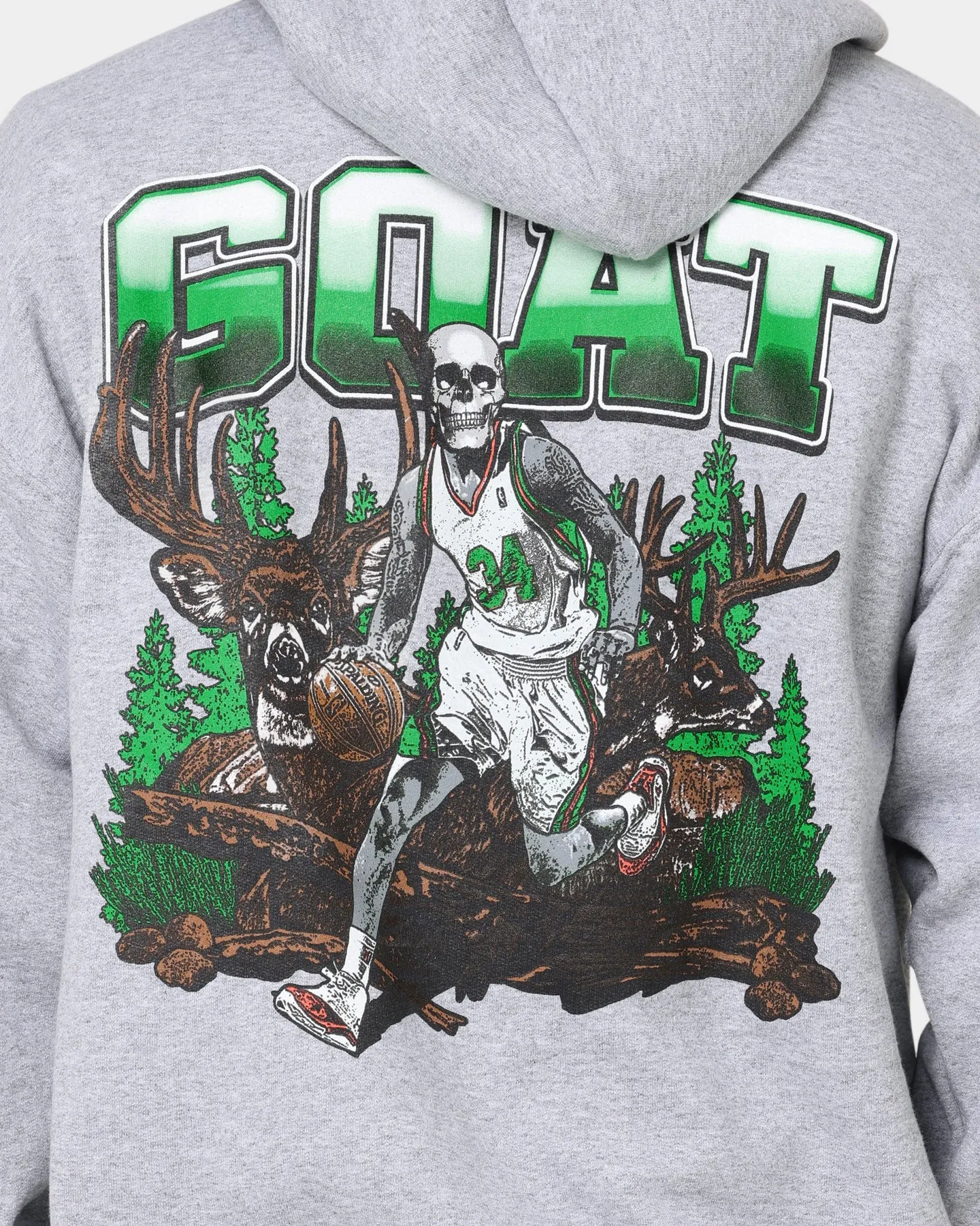 Appreciate beach scene Goat Crew Buck Hunter Hoodie Grey