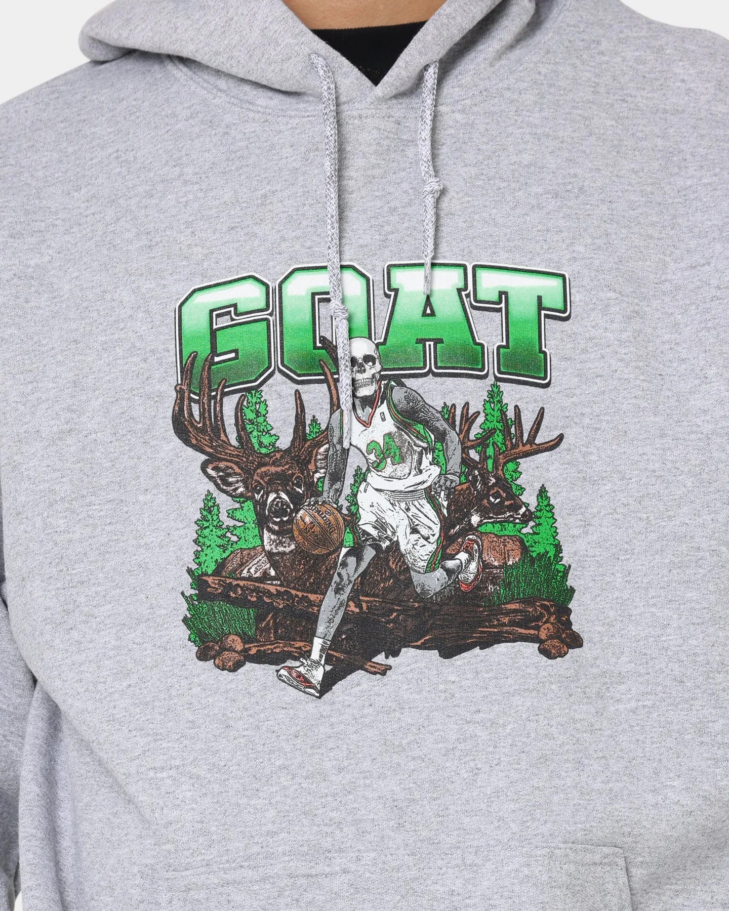 Goat Crew Buck Hunter Hoodie Grey Walk Conquer