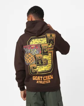 Goat Crew G.Crew Athletics Hoodie Brown DropShoulder backpack