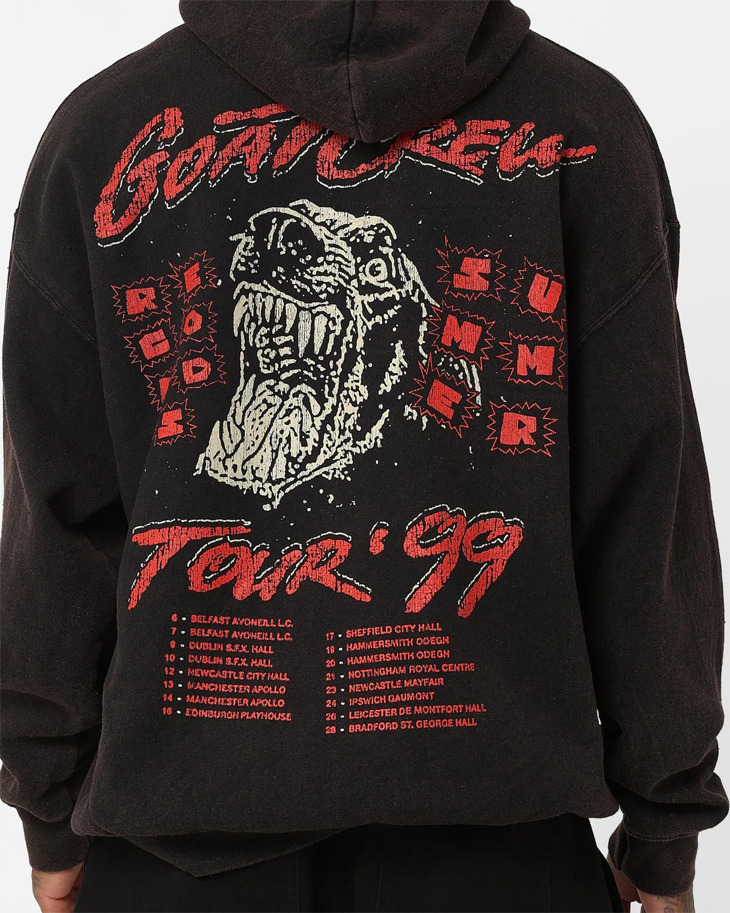 Maintain suitable for trade shows Goat Crew Goat Tour Hoodie Black Wash