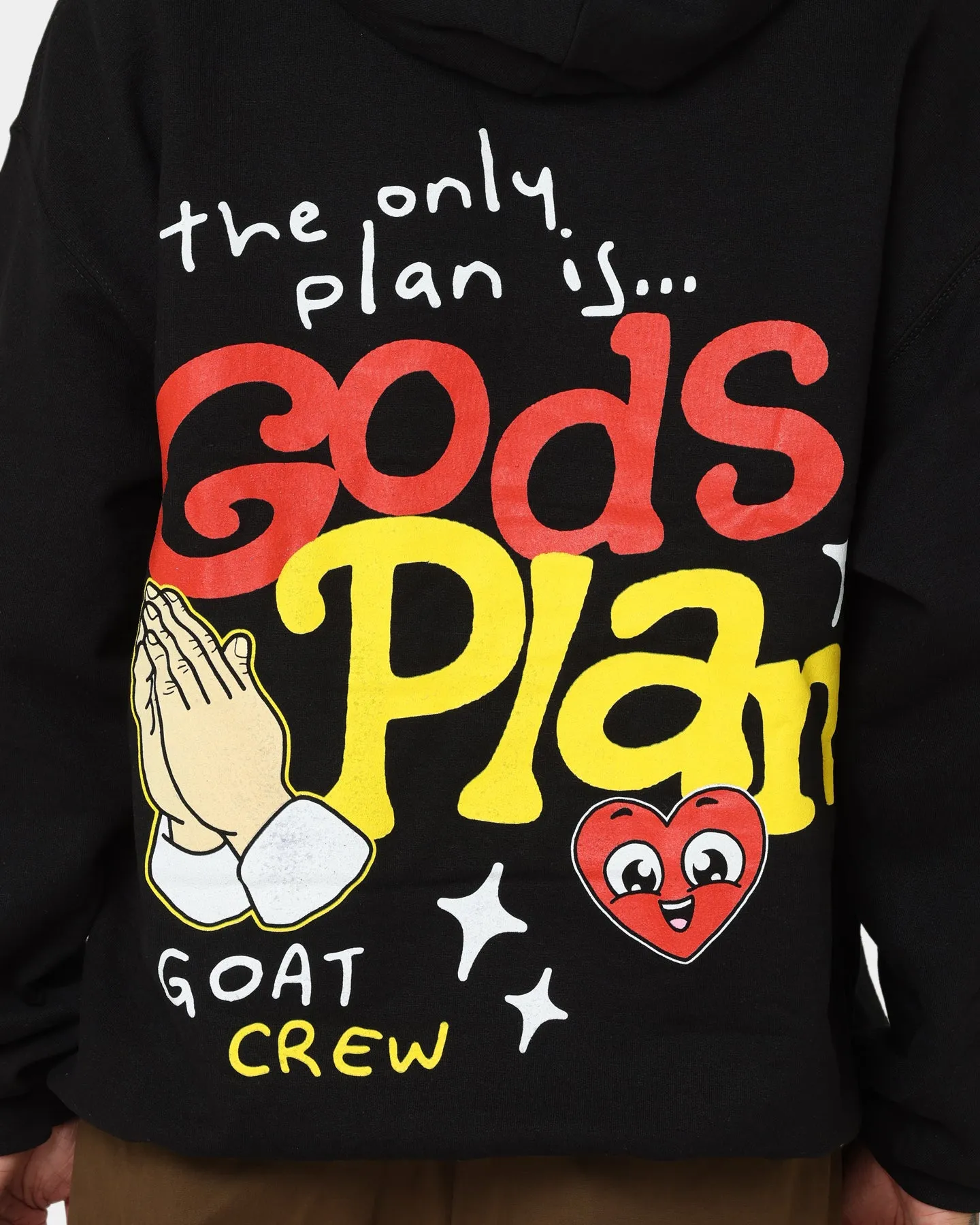 Goat Crew Godsplan Hoodie Black Windbreaker Style Foldable Collar Design