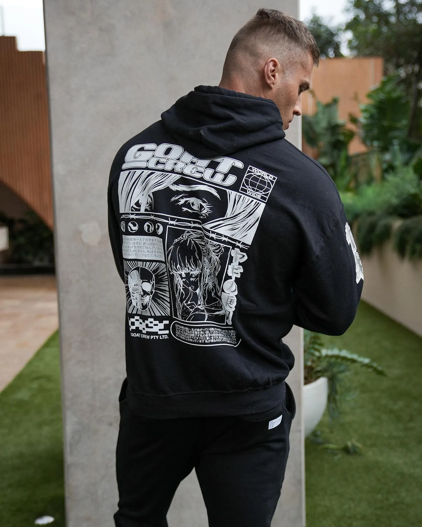 Goat Crew Harajuku Hoodie Black Stylish-design