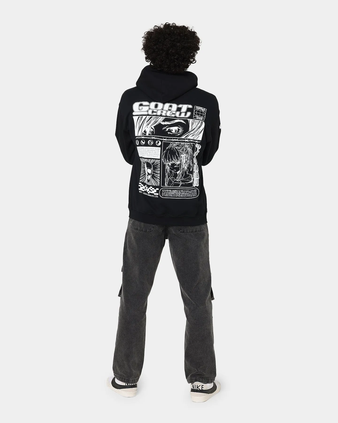 Goat Crew Harajuku Hoodie Black Softshell Outer Layer