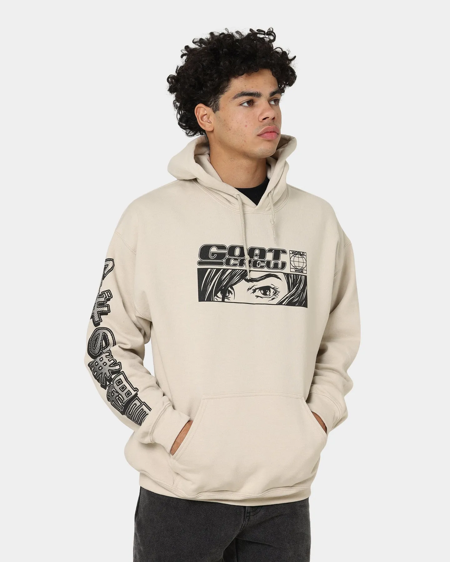 Goat Crew Harajuku Hoodie Sand Slim Silhouette Merchandise